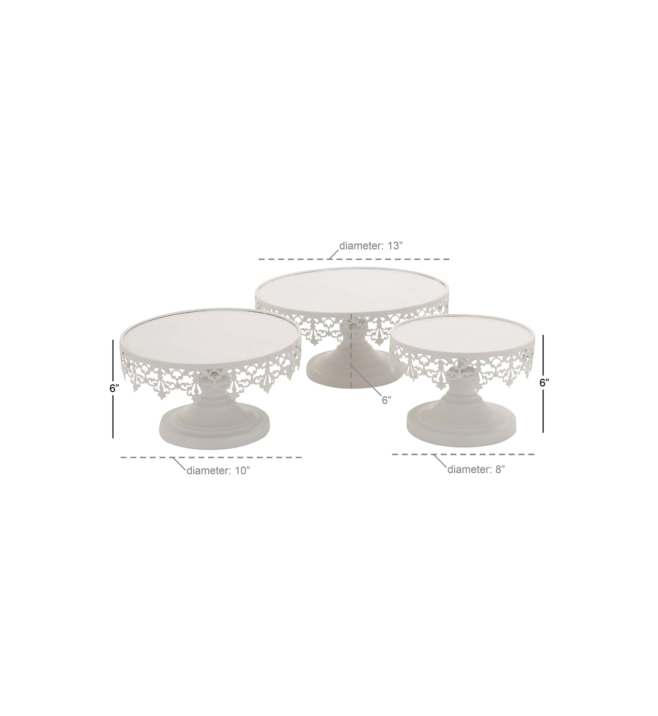 Vintage Metal Cake Stand - Set of 3