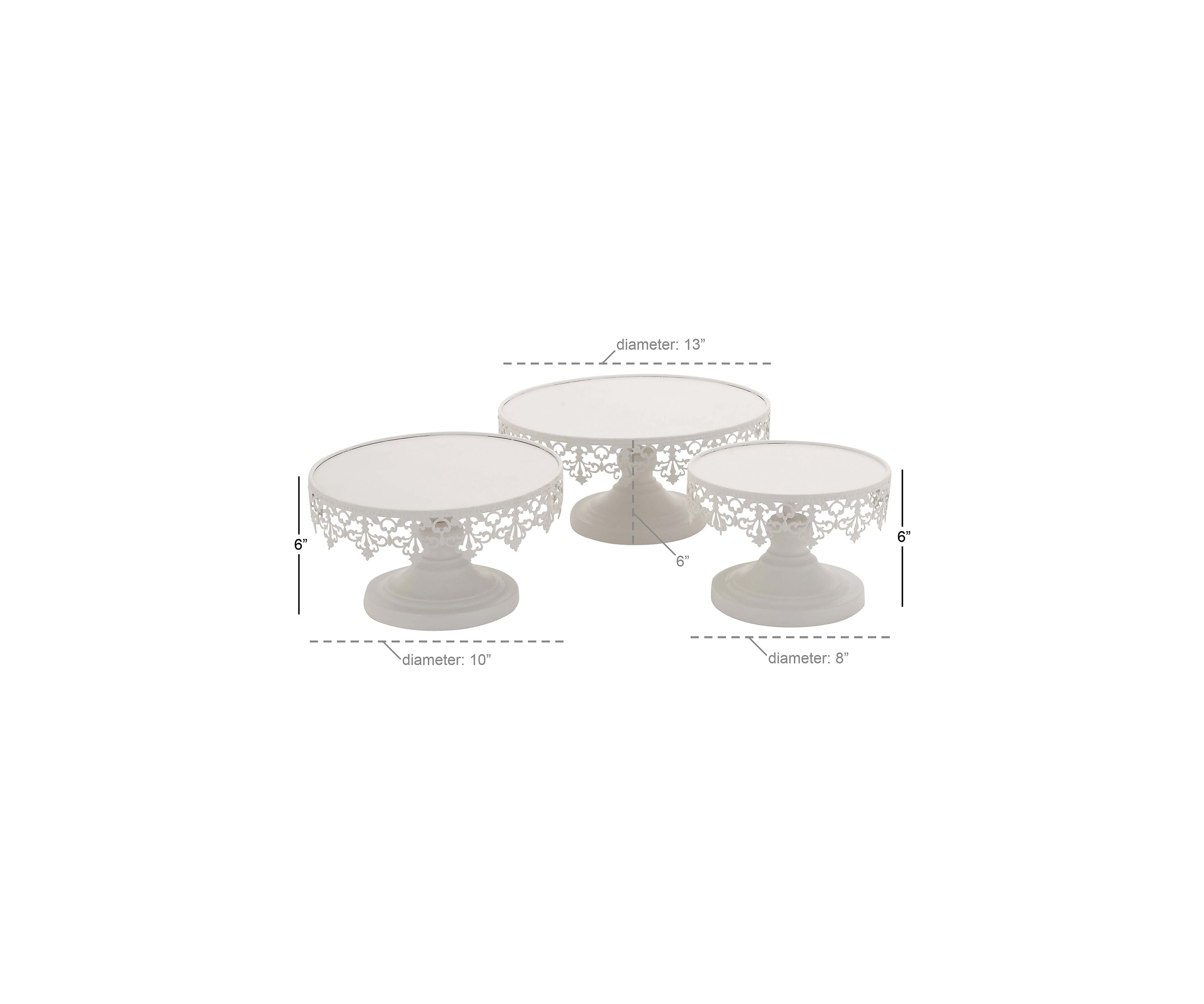 Vintage Metal Cake Stand - Set of 3