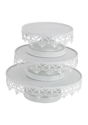 Vintage Metal Cake Stand - Set of 3