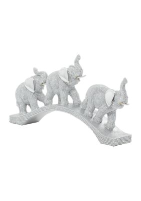 Monroe Lane Glam Polystone Sculpture, Silver