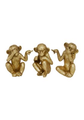 Contemporary Polystone Sculpture - Set of 3