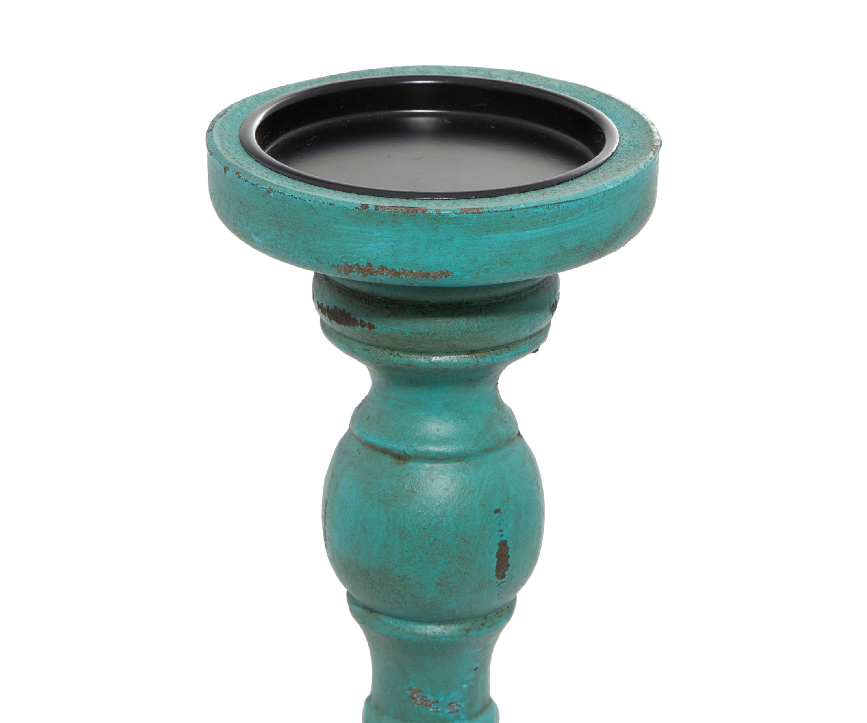 Traditional Wooden Candle Holder - Set of 3
