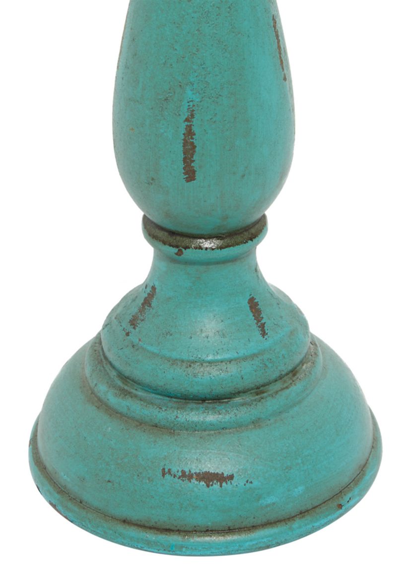 Traditional Wooden Candle Holder - Set of 3