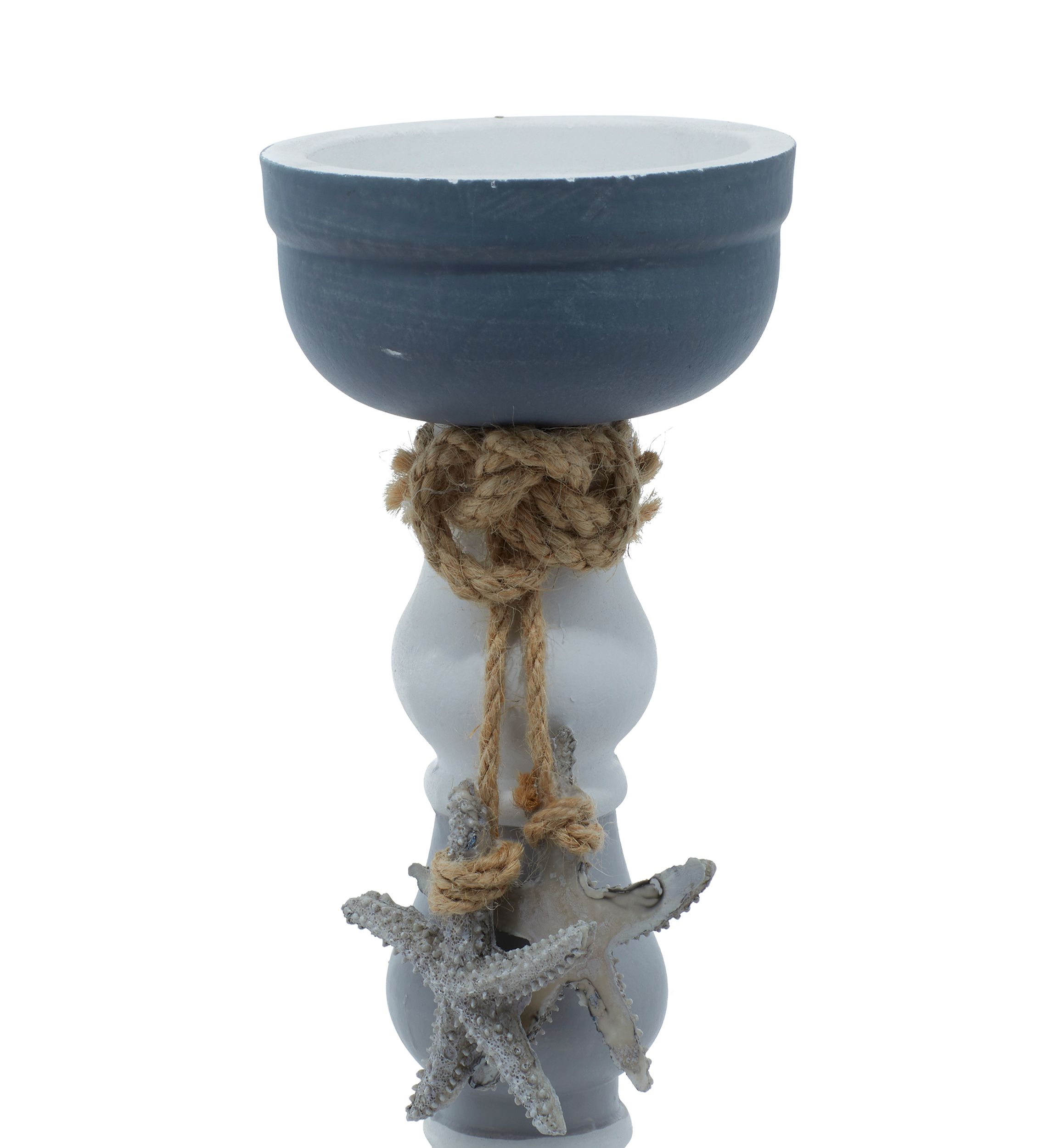 Wood Coastal Candle Holder  Set of 2