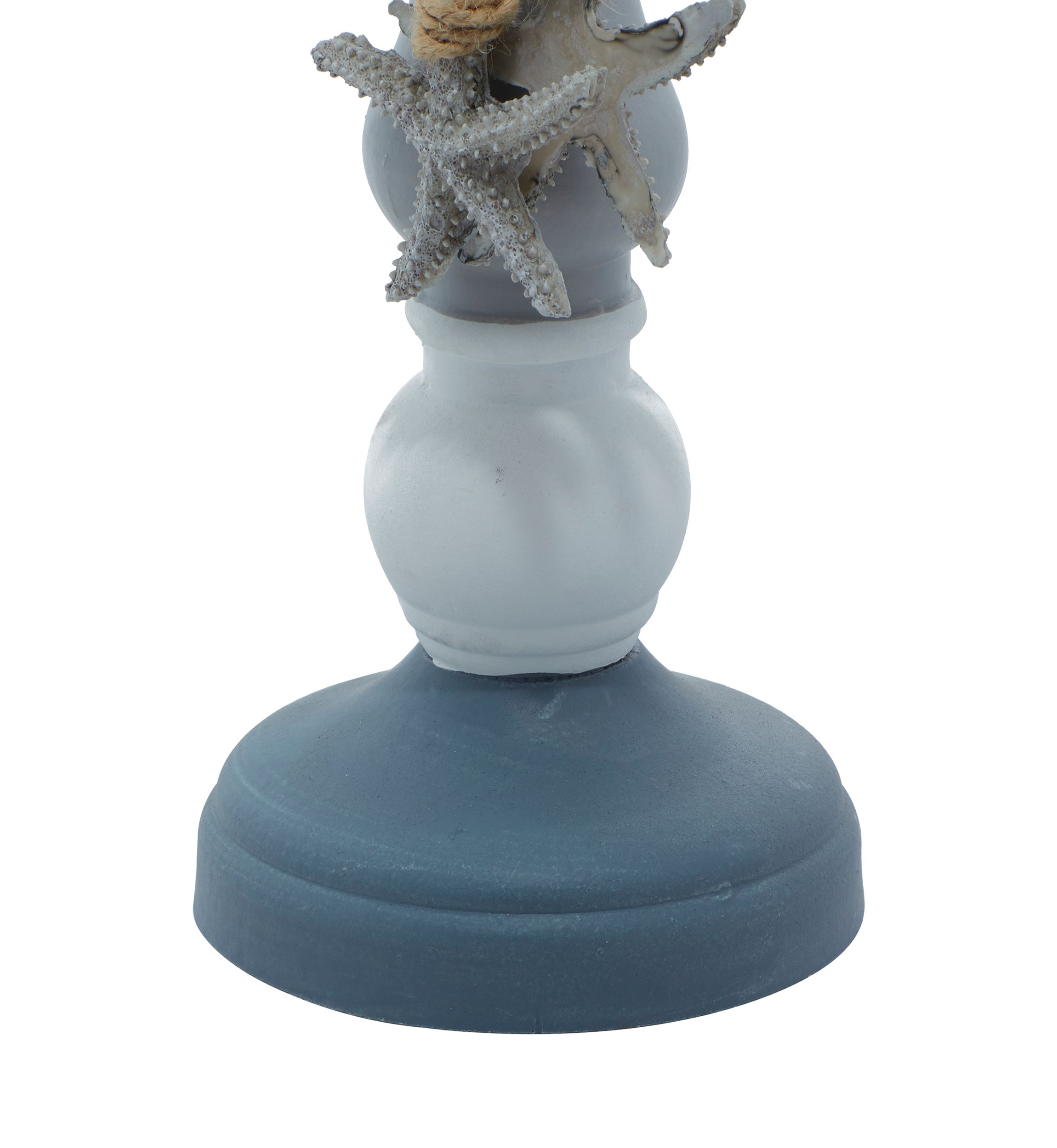 Wood Coastal Candle Holder  Set of 2