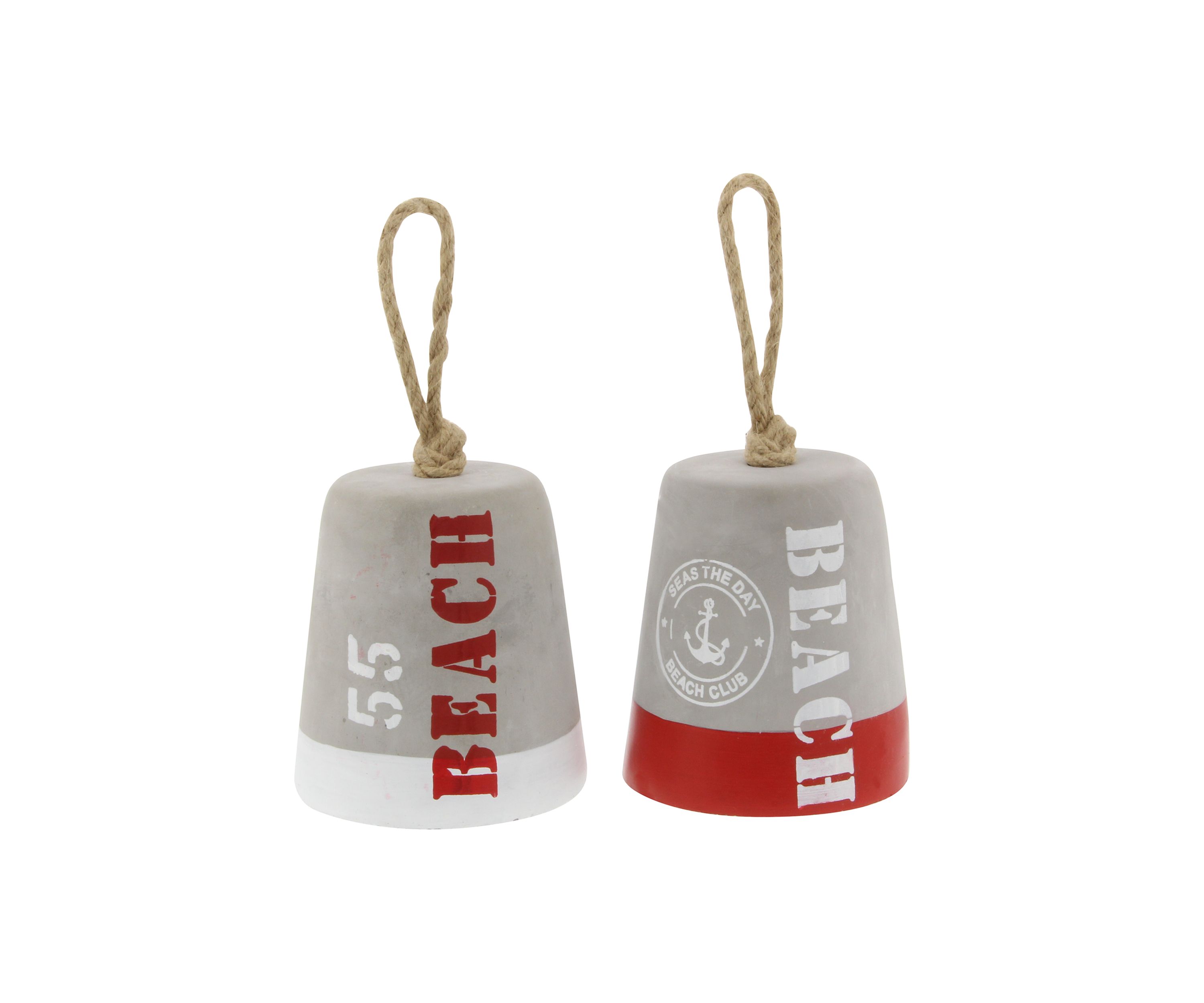 Coastal Cement Stone Sculpture - Set of 2