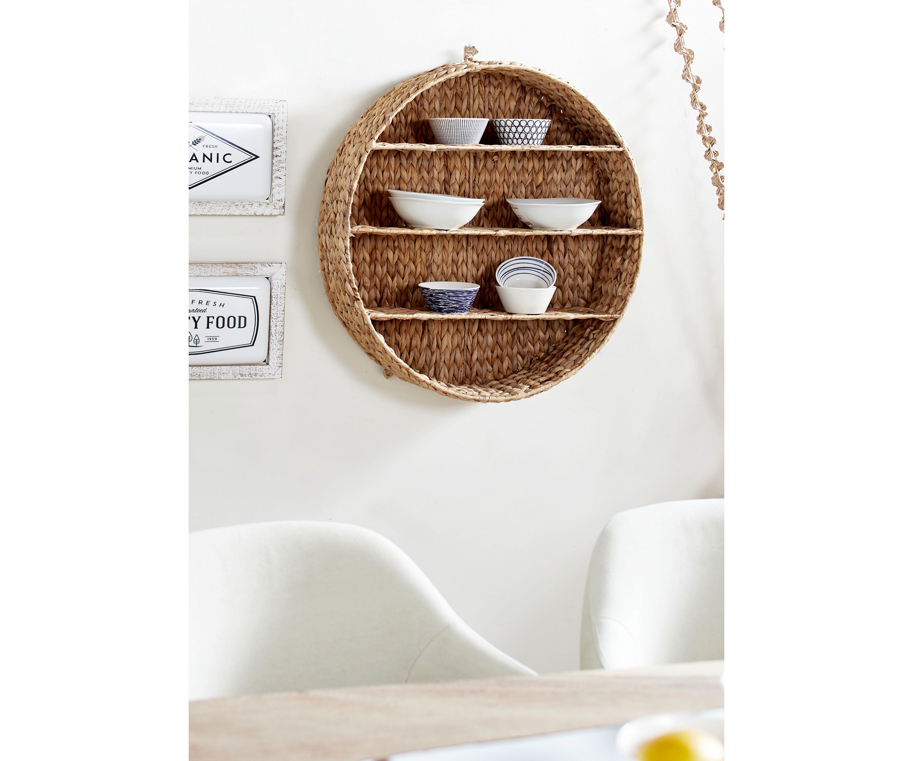 Coastal Dried Plant Wall Shelf