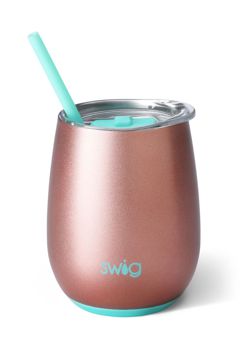 14 Ounce Stemless Wine Glass- Rose Gold 