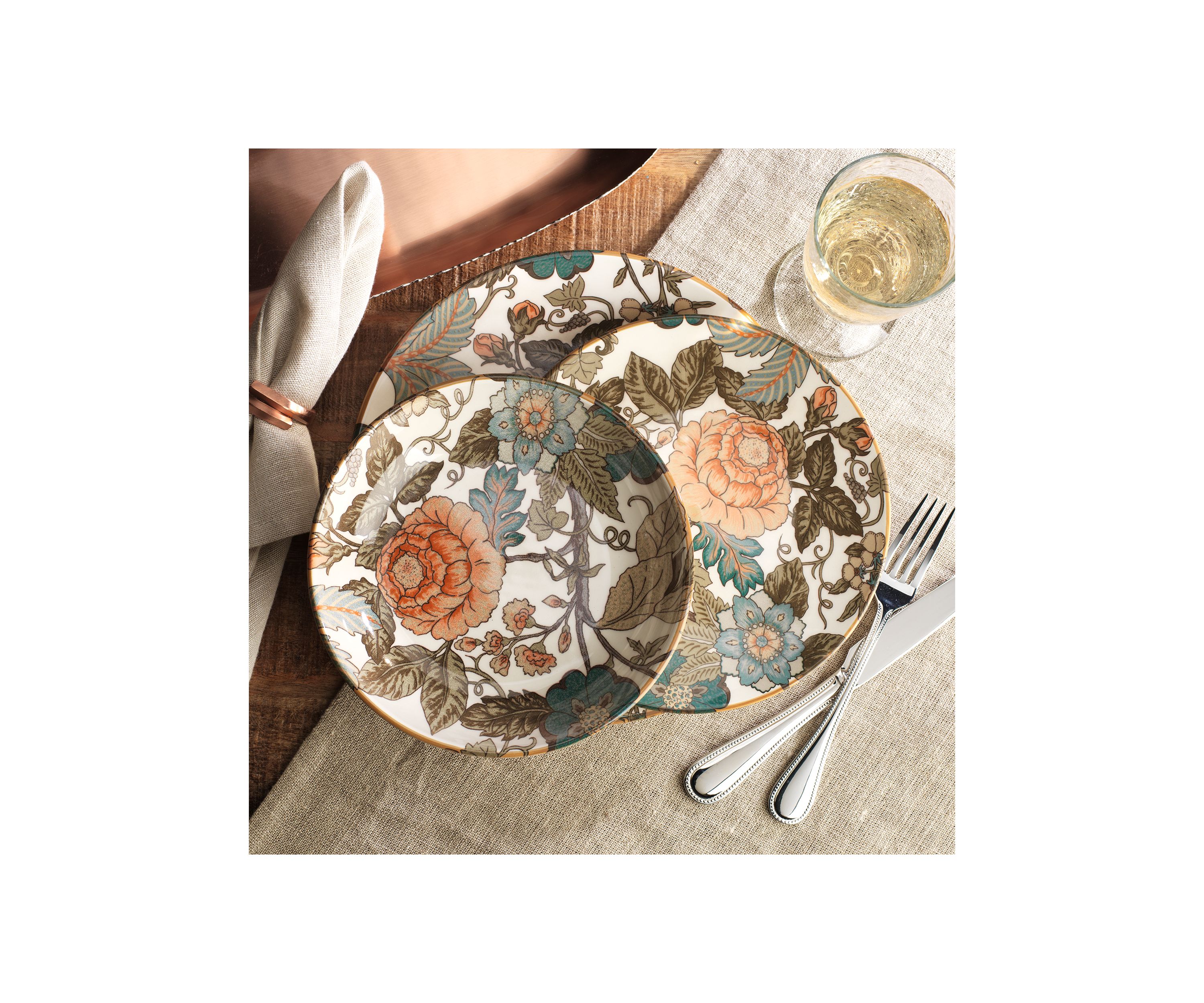 Amadora Garden Floral 12-Piece Dinnerware Set
