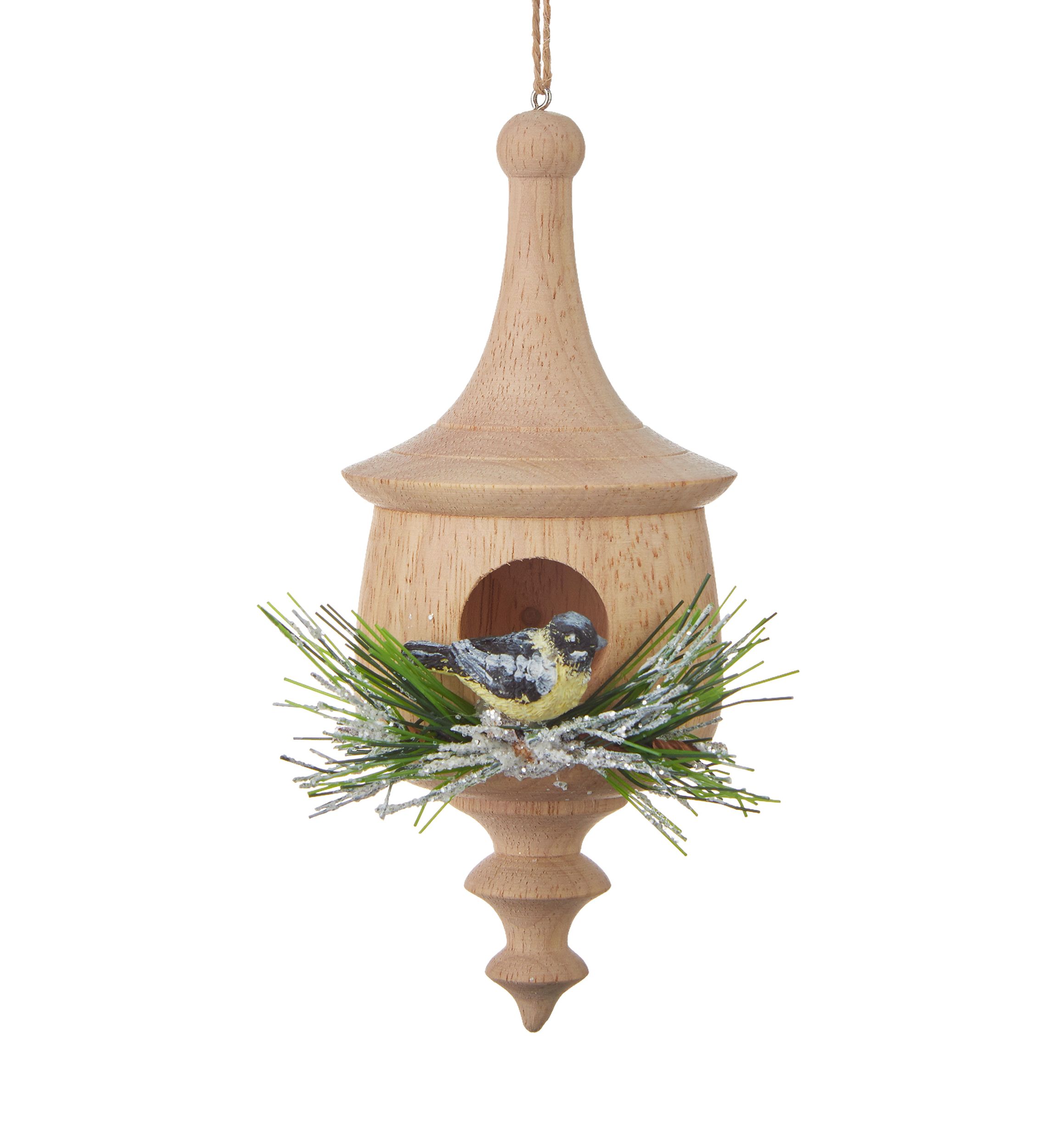 Wooden Birdhouse Ornament