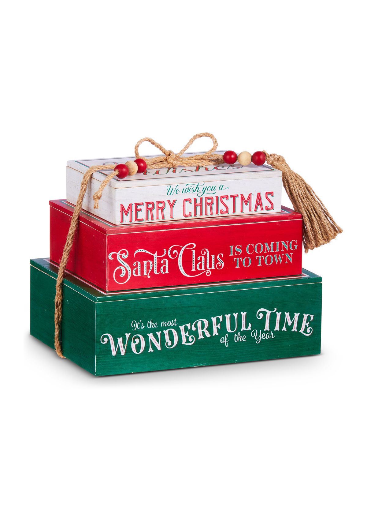 Vintage Christmas Book Stack