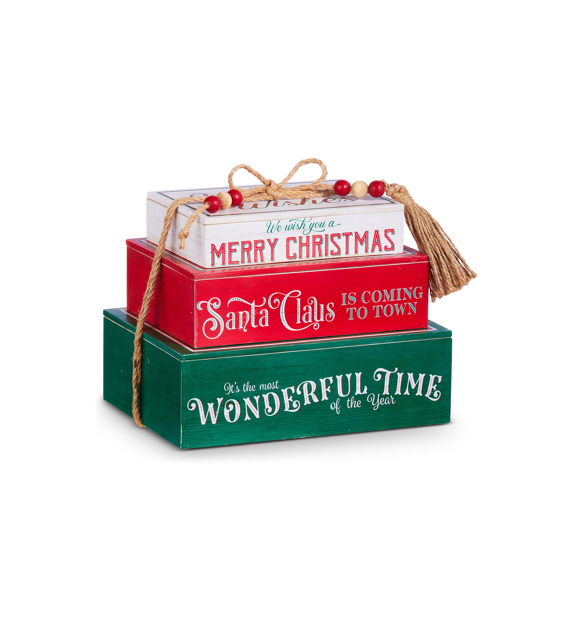 Vintage Christmas Book Stack