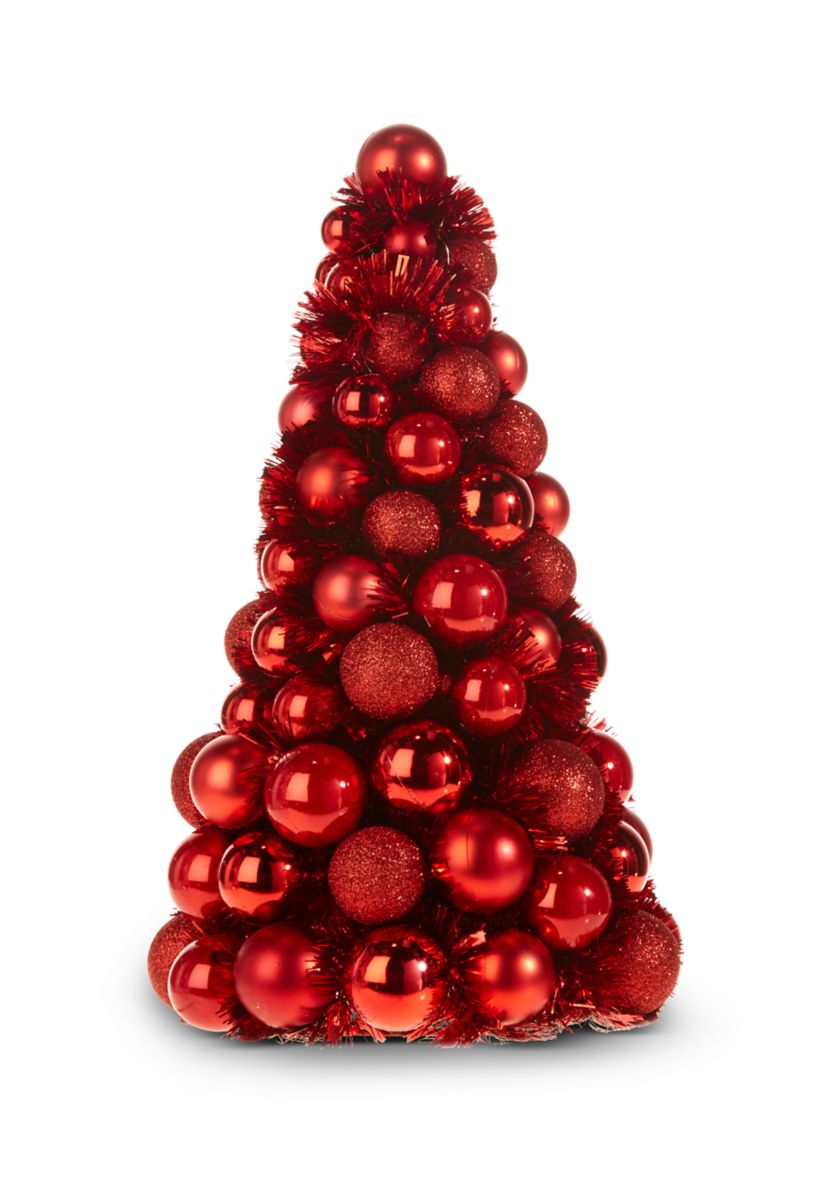 Medium Red Ornament Christmas Tree