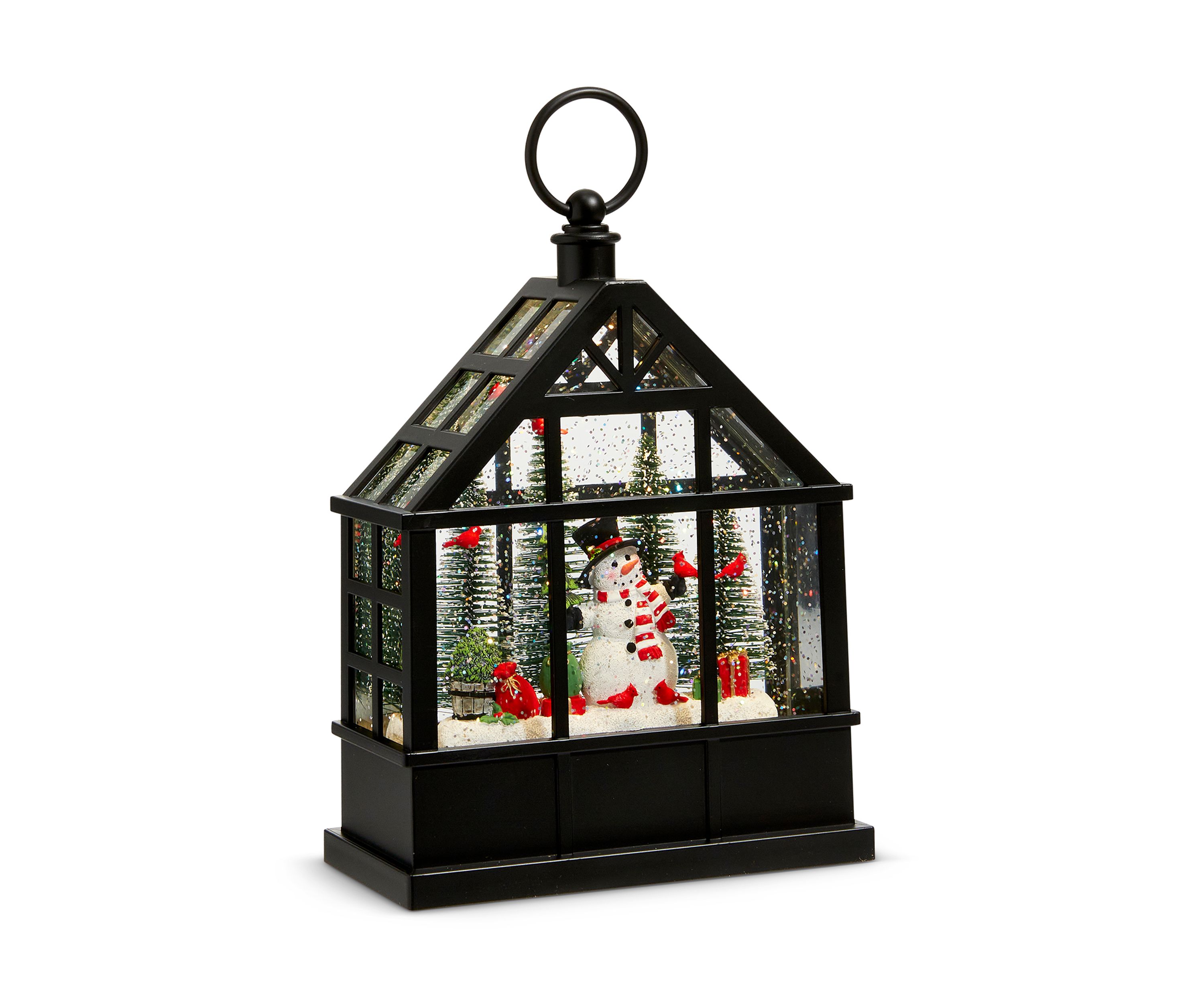 Snowman Cardinal Water Lantern