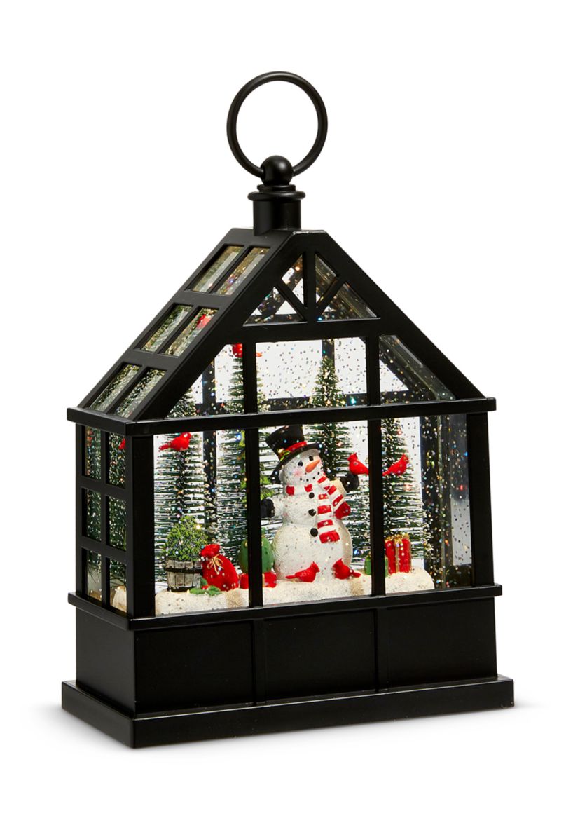 Snowman Cardinal Water Lantern