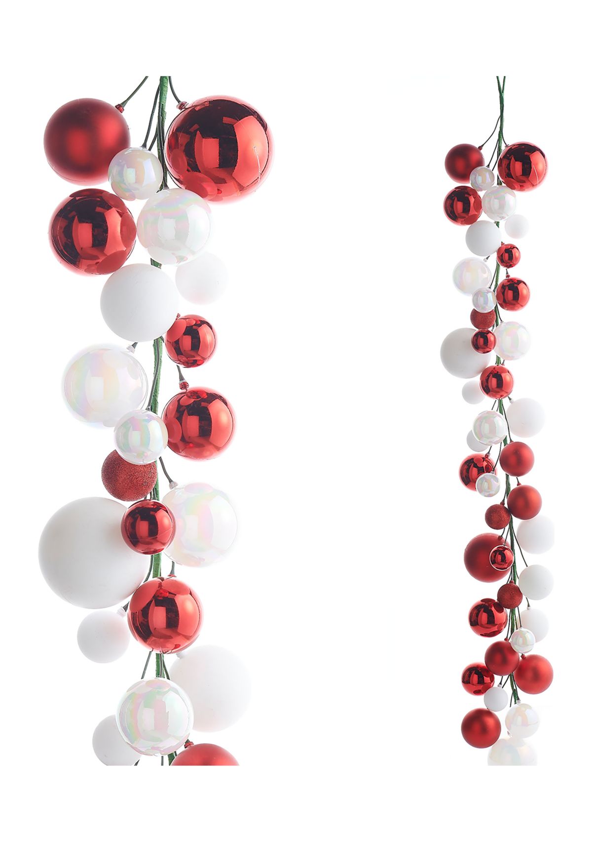 Red and White Ornament Garland