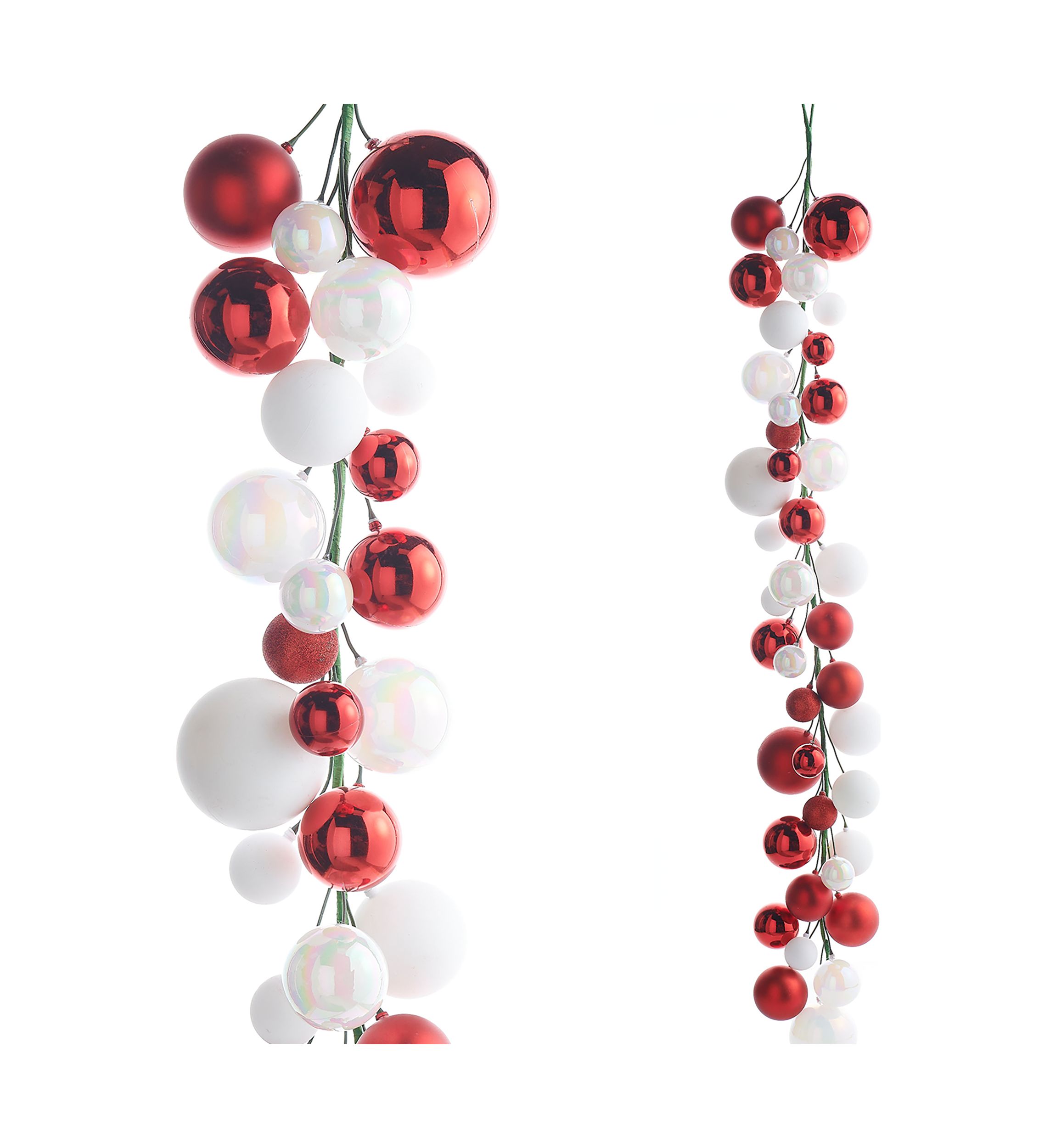 Red and White Ornament Garland