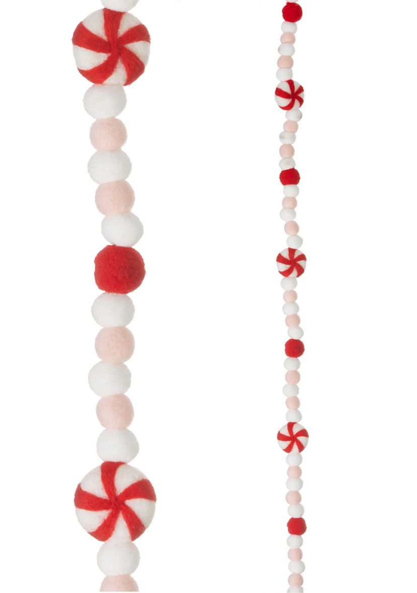 Peppermint Pom Pom Garland