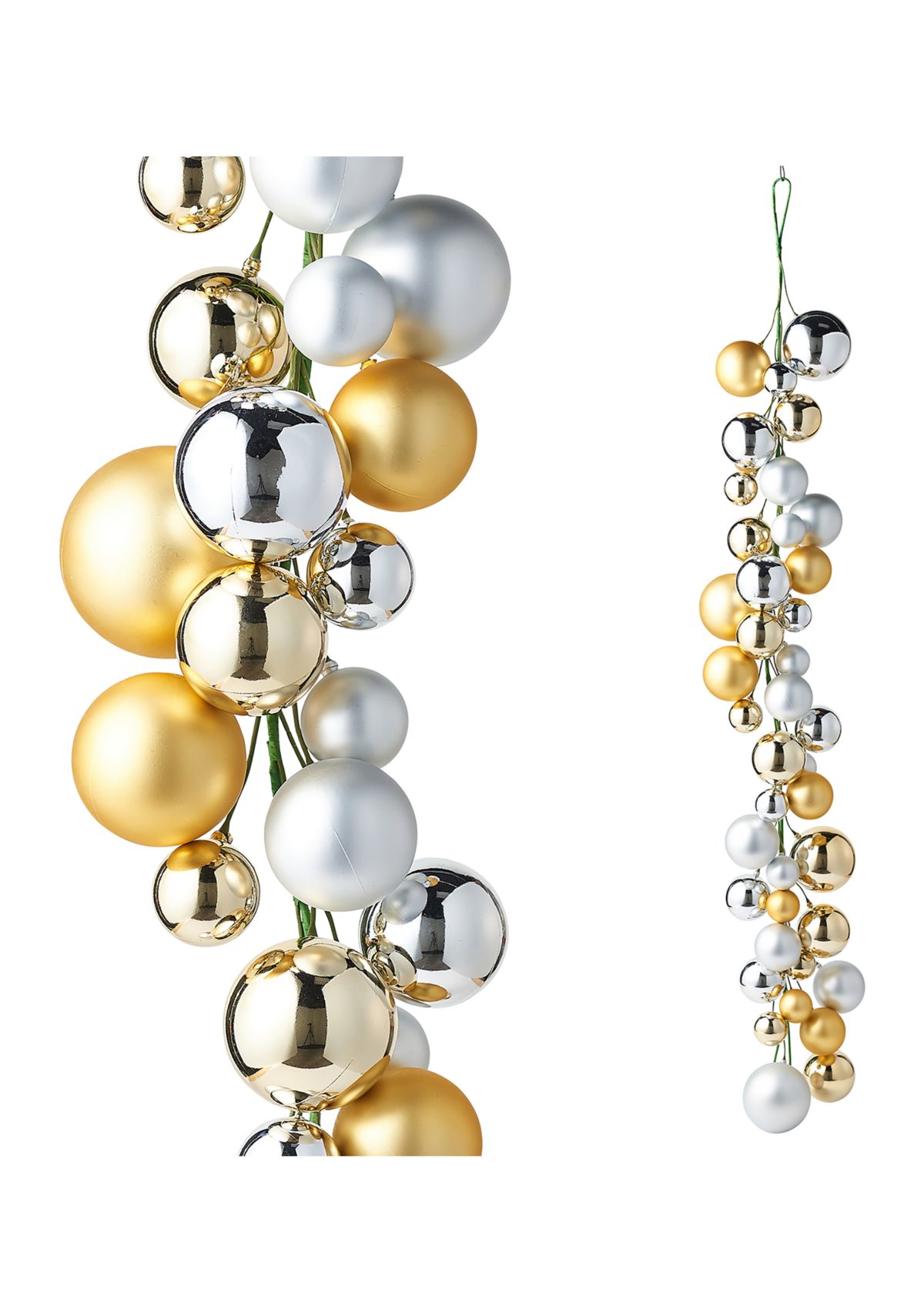 Gold and Silver Ornament Garland