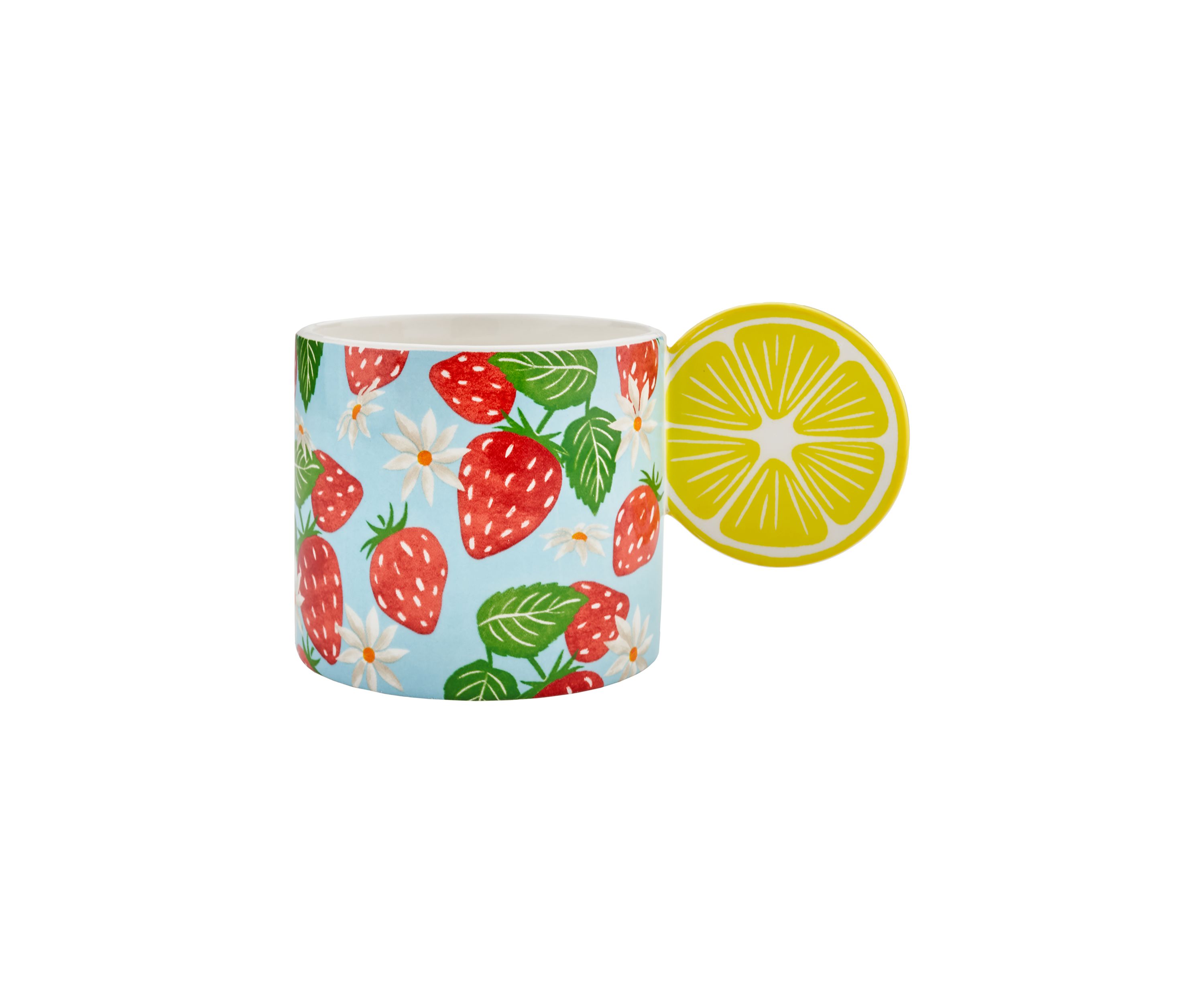 Strawberry Mug with Figural Handle