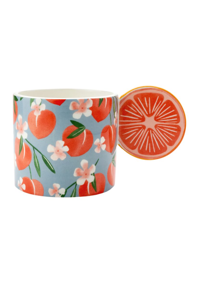 Orange Fruit Mug with Figural Handle