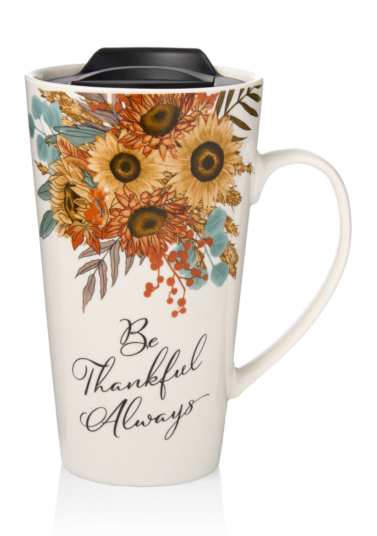Be Thankful Always Travel Mug with Lid