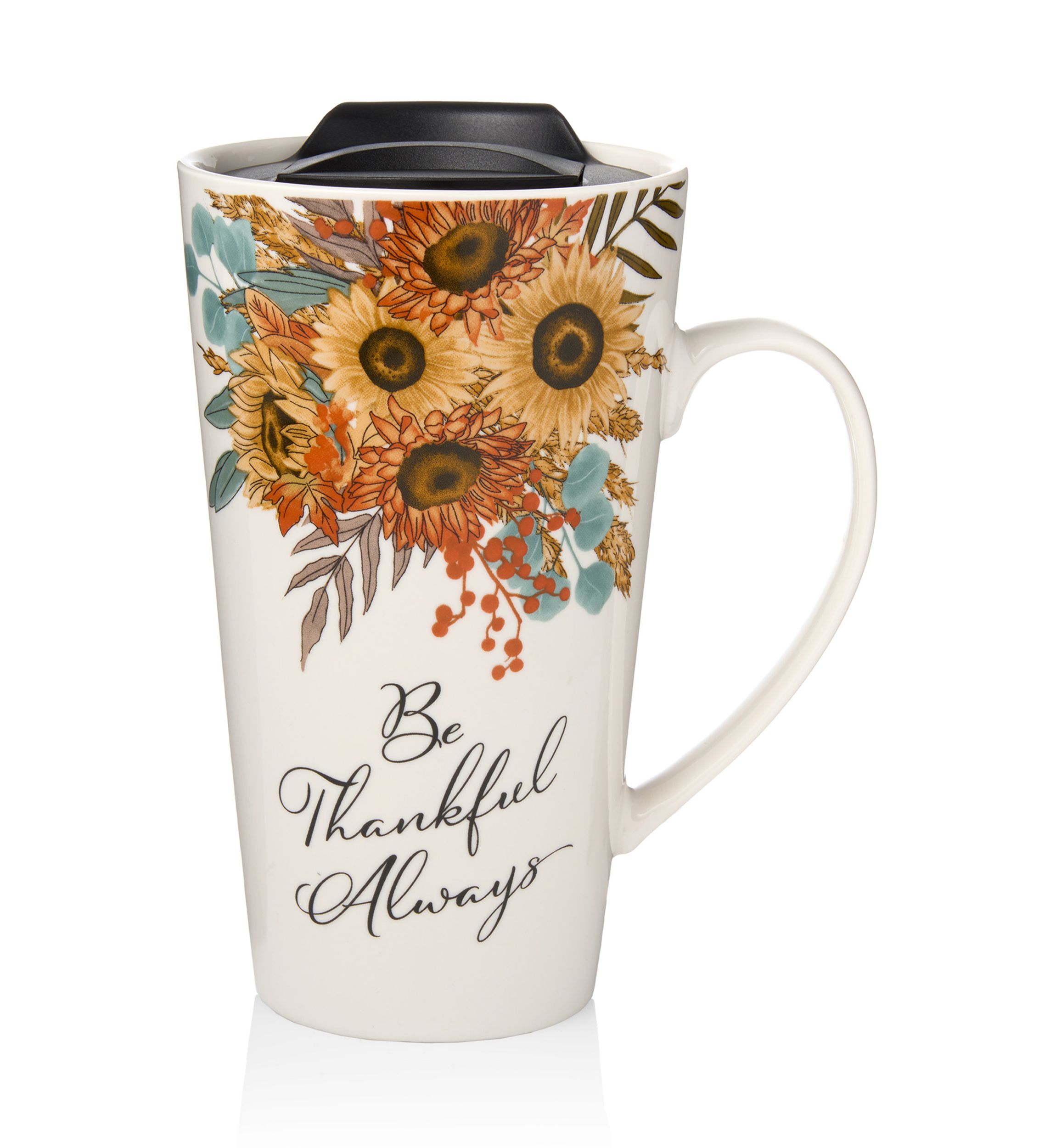 Be Thankful Always Travel Mug with Lid