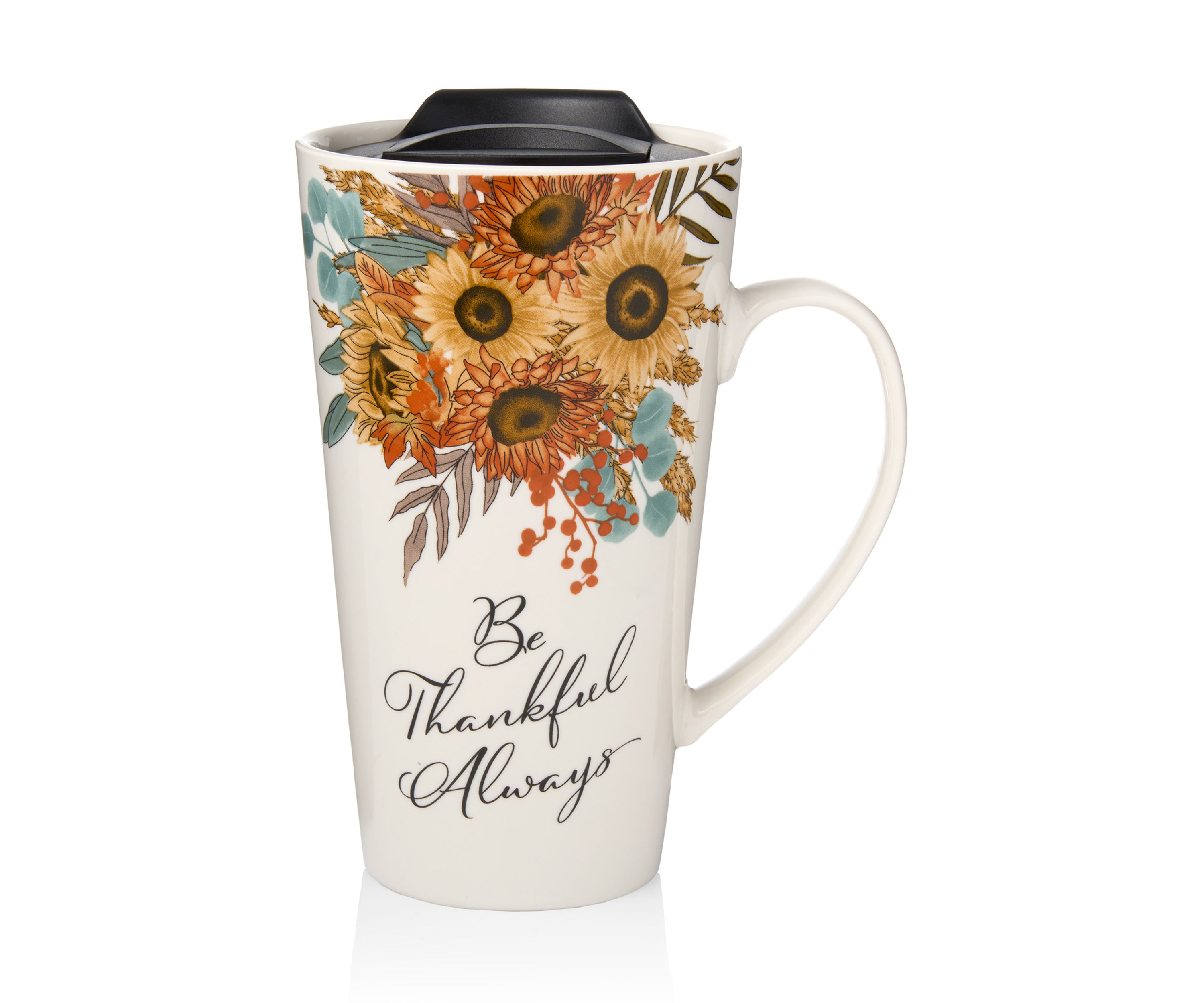 Be Thankful Always Travel Mug with Lid