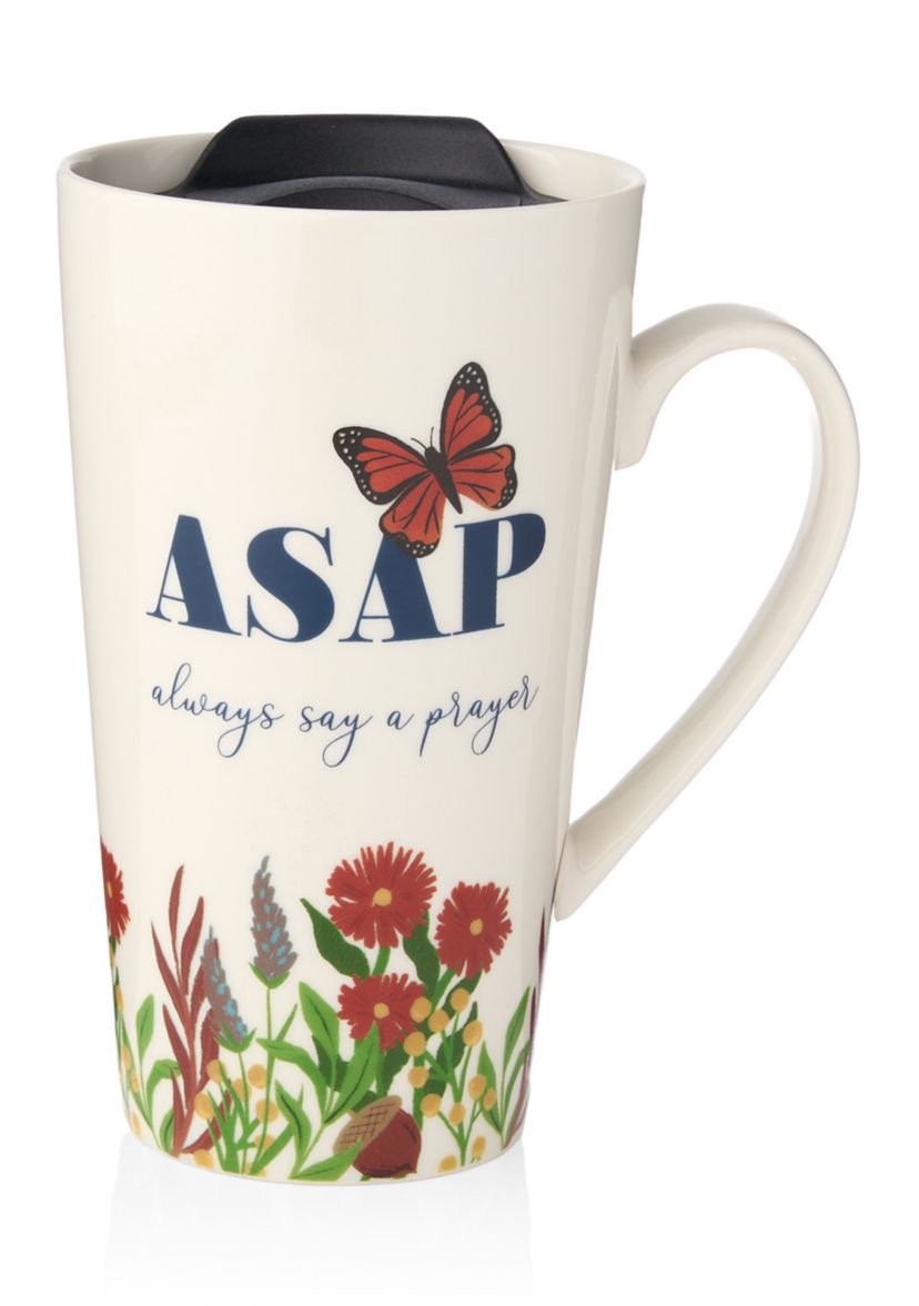 Always Say a Prayer Travel Mug with Lid