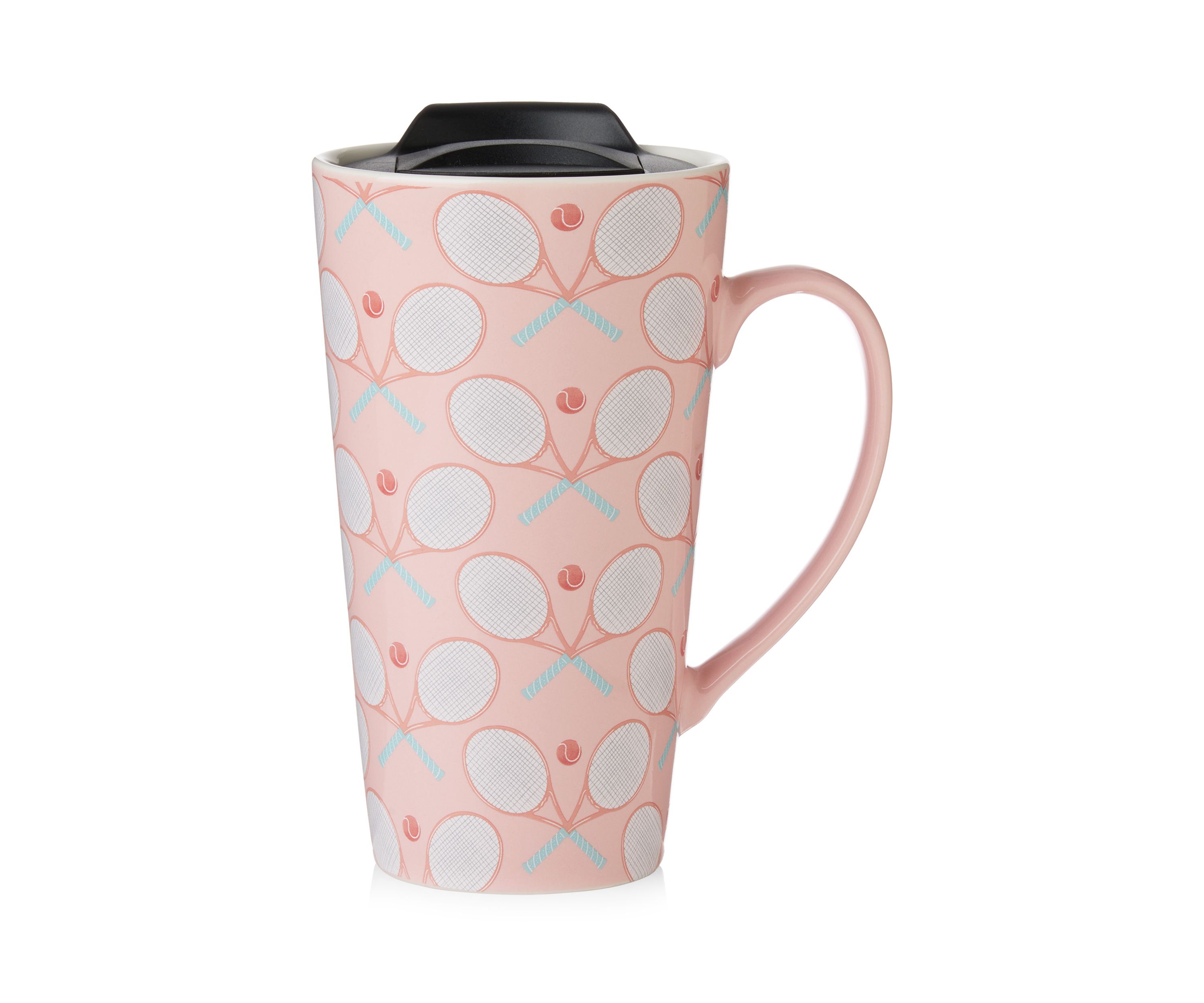 Tennis Racquet Pink Travel Cup