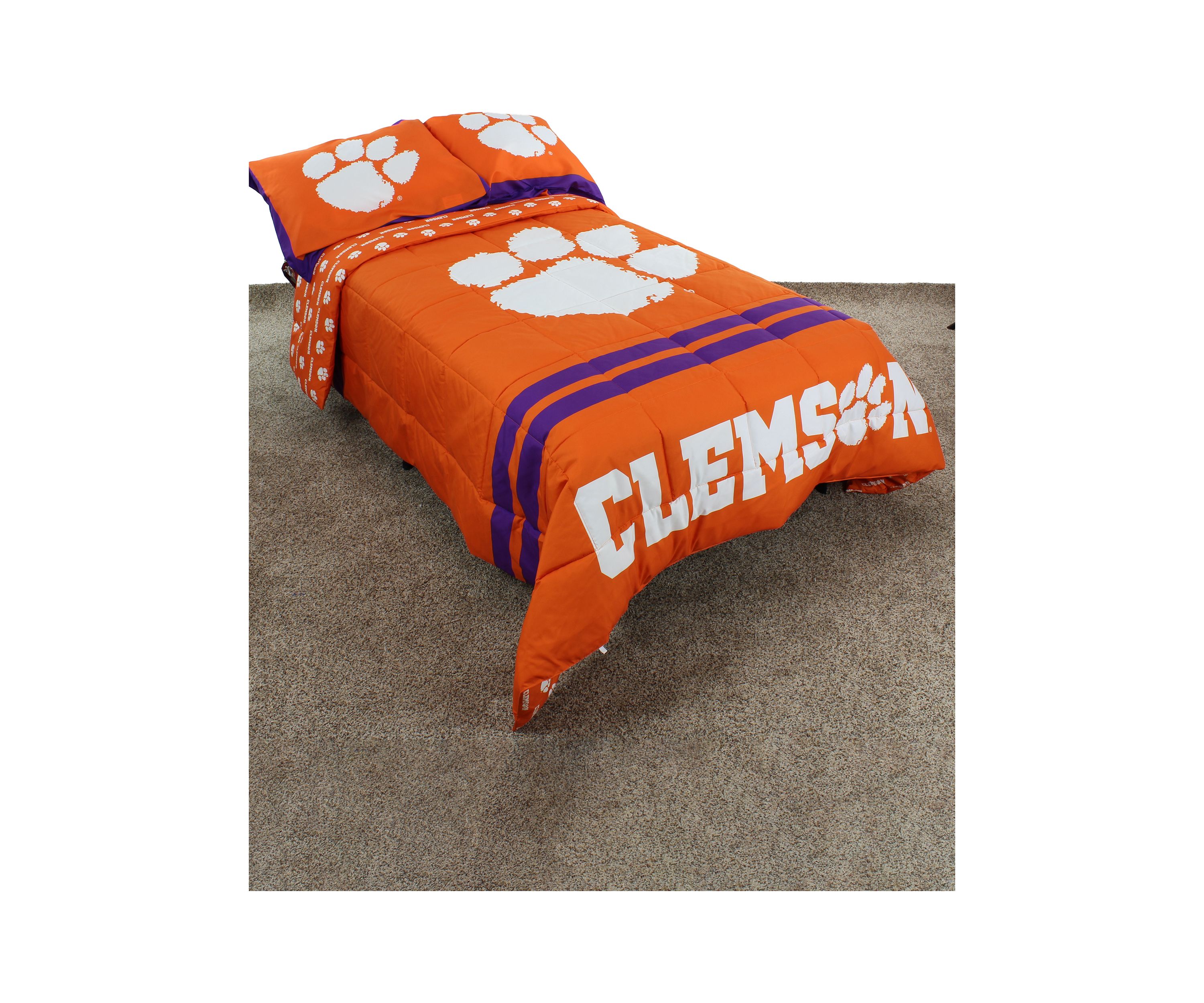 NCAA Clemson Tigers Reversible Comforter Set