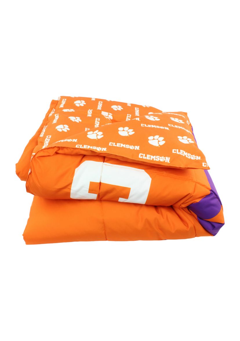 NCAA Clemson Tigers Reversible Comforter Set