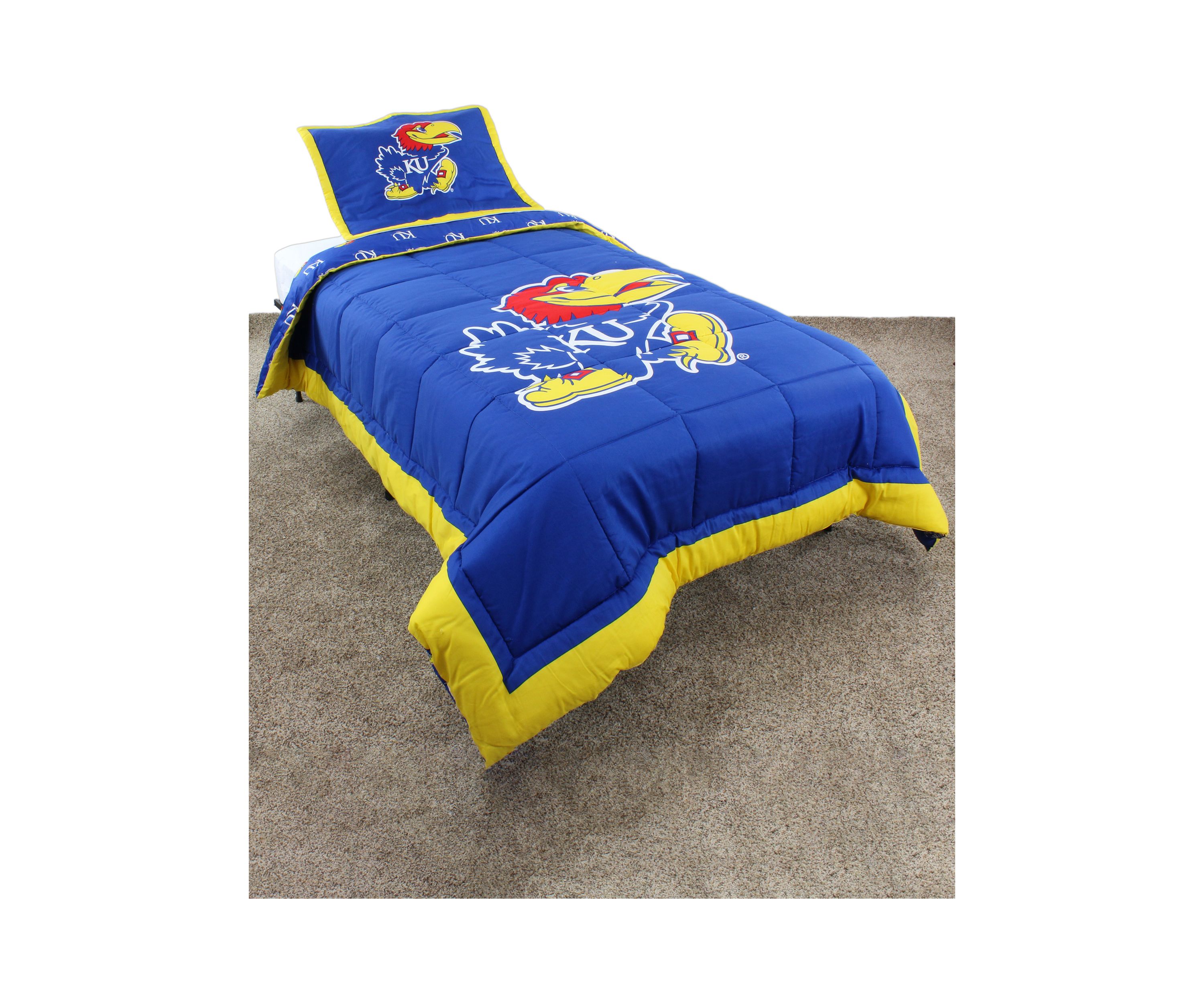 NCAA Kansas Jayhawks Reversible Comforter Set