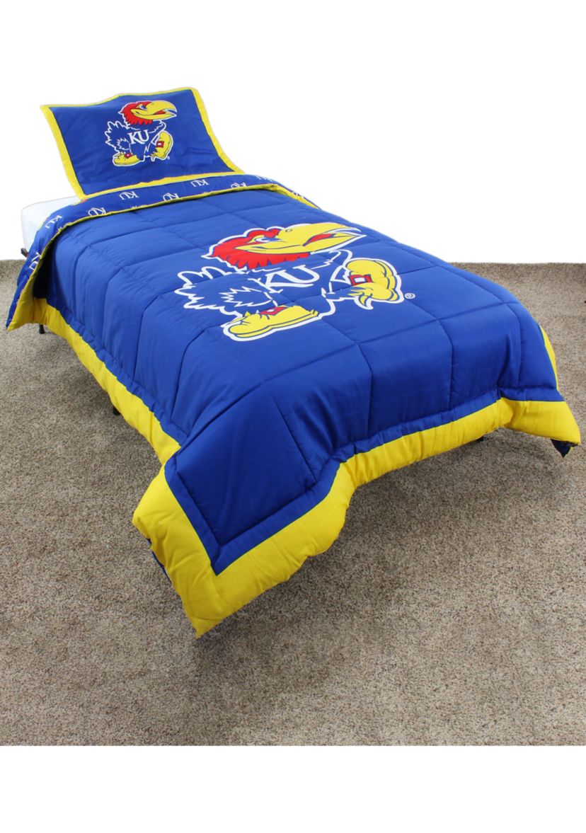 NCAA Kansas Jayhawks Reversible Comforter Set