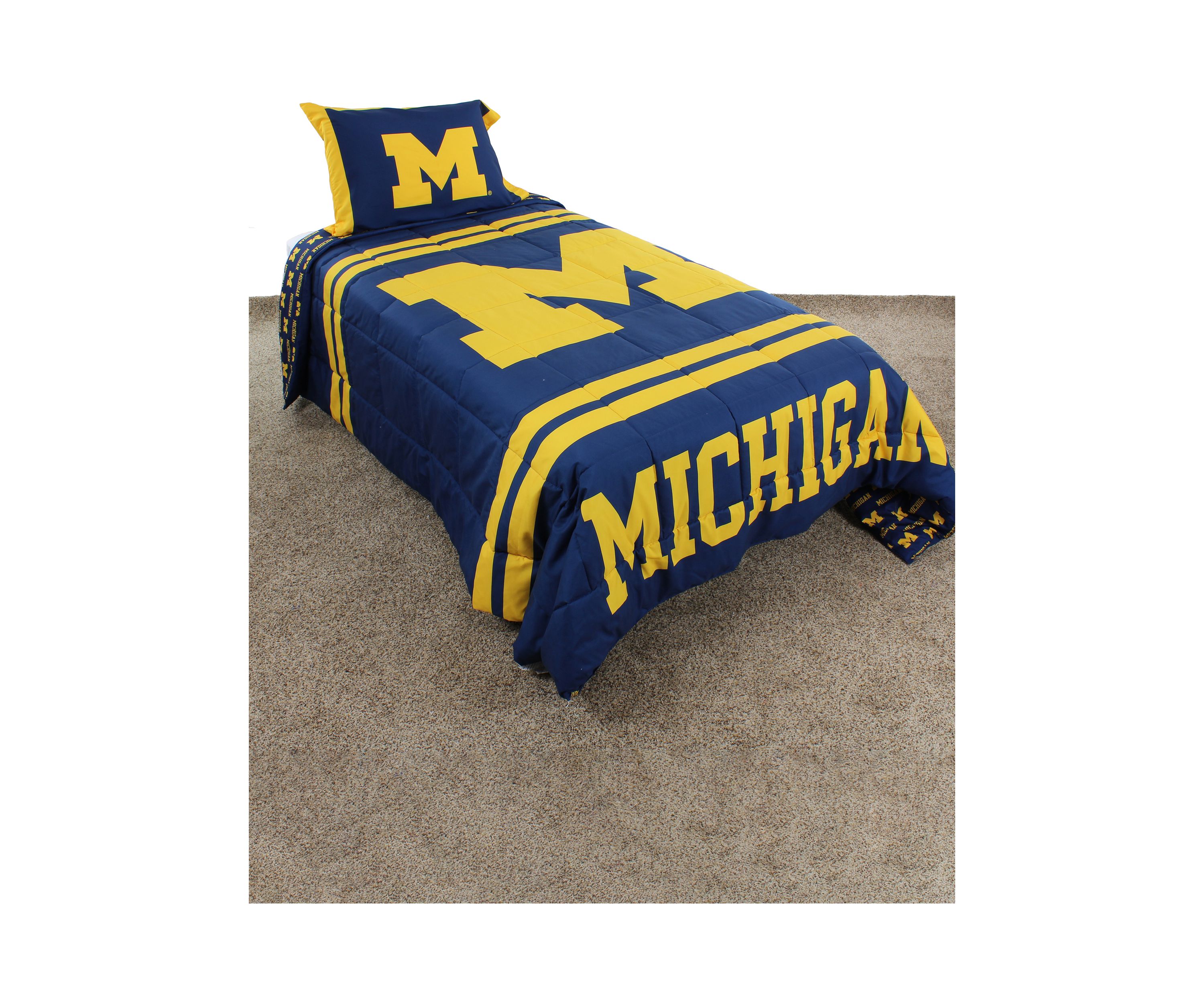 NCAA Michigan Wolverines Reversible Comforter Set