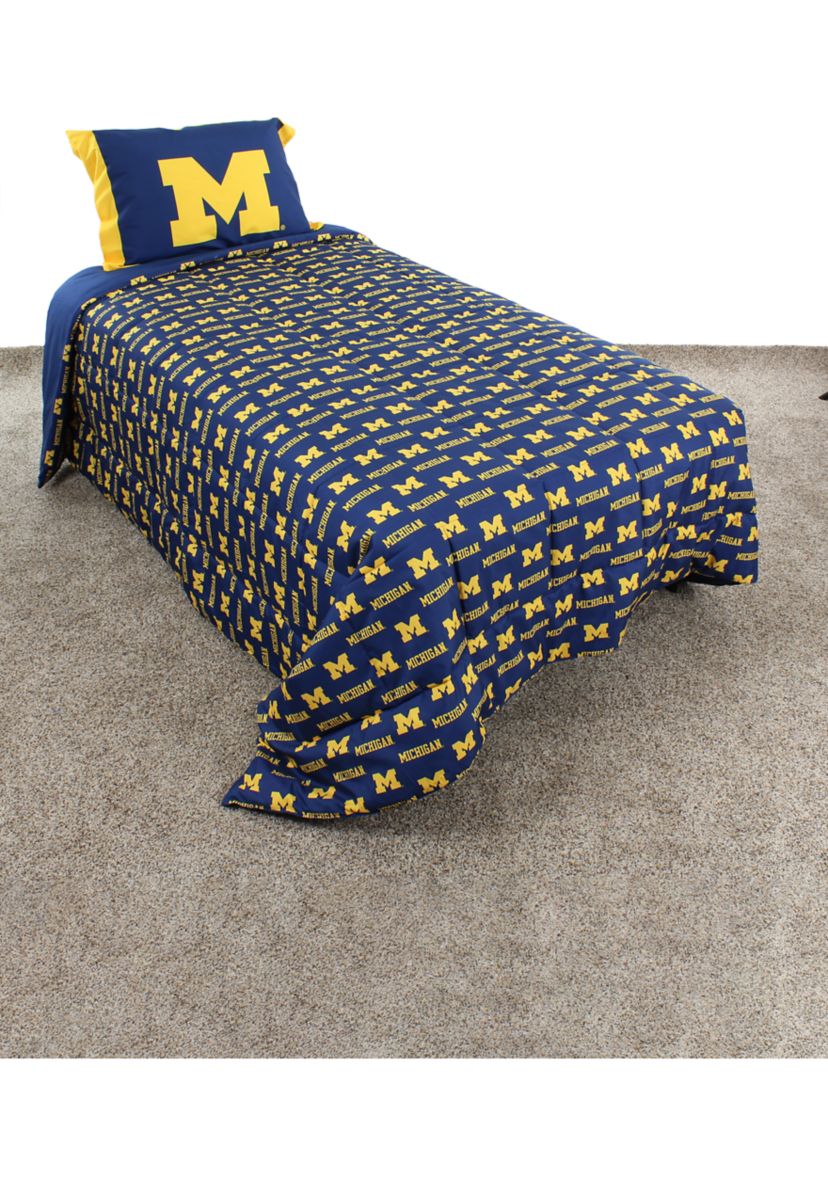 NCAA Michigan Wolverines Reversible Comforter Set