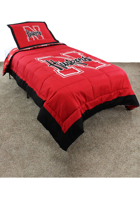College Covers NCAA Nebraska Cornhuskers Reversible Comforter Set
