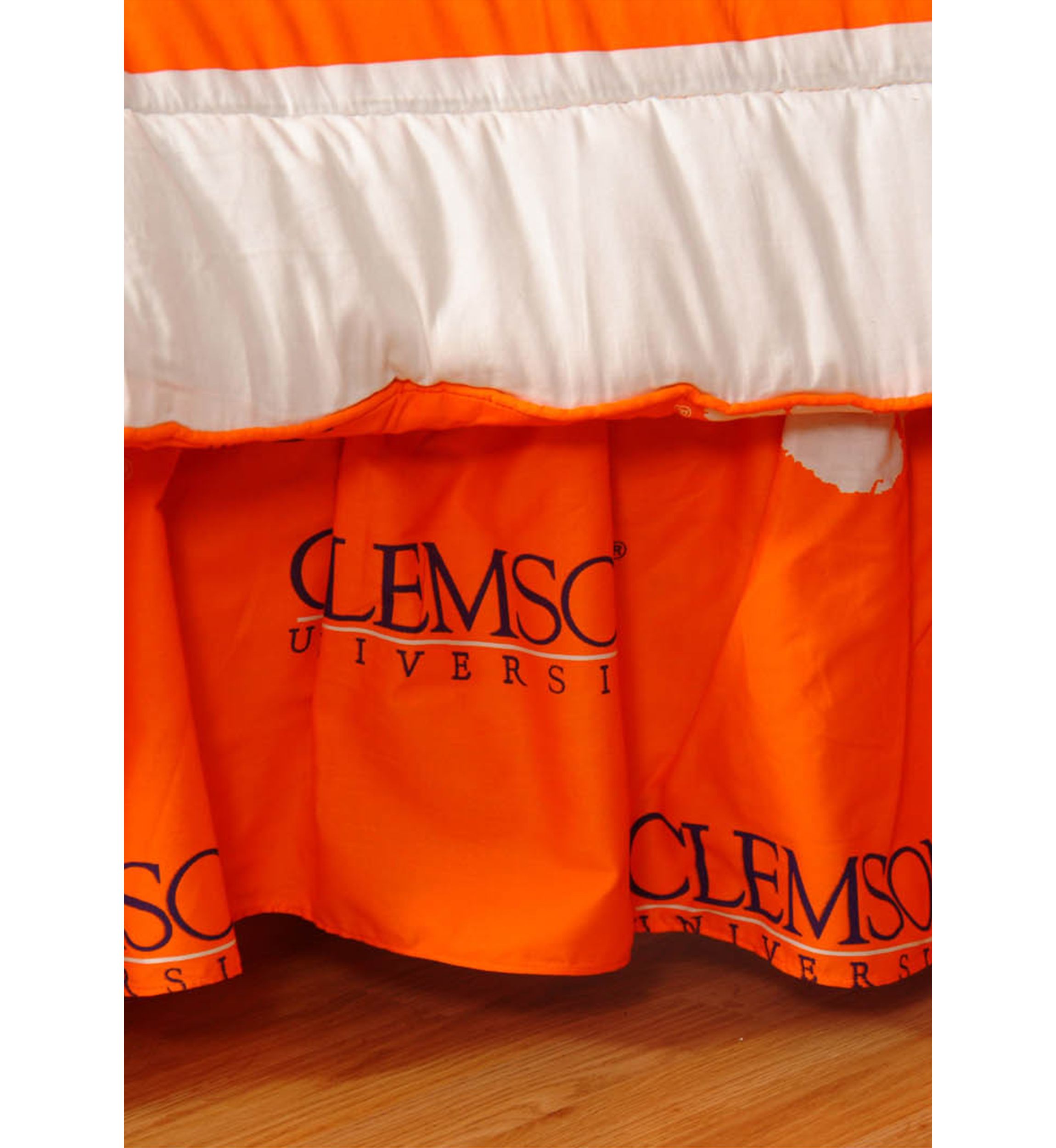 NCAA Clemson Tigers Printed Dust Ruffle