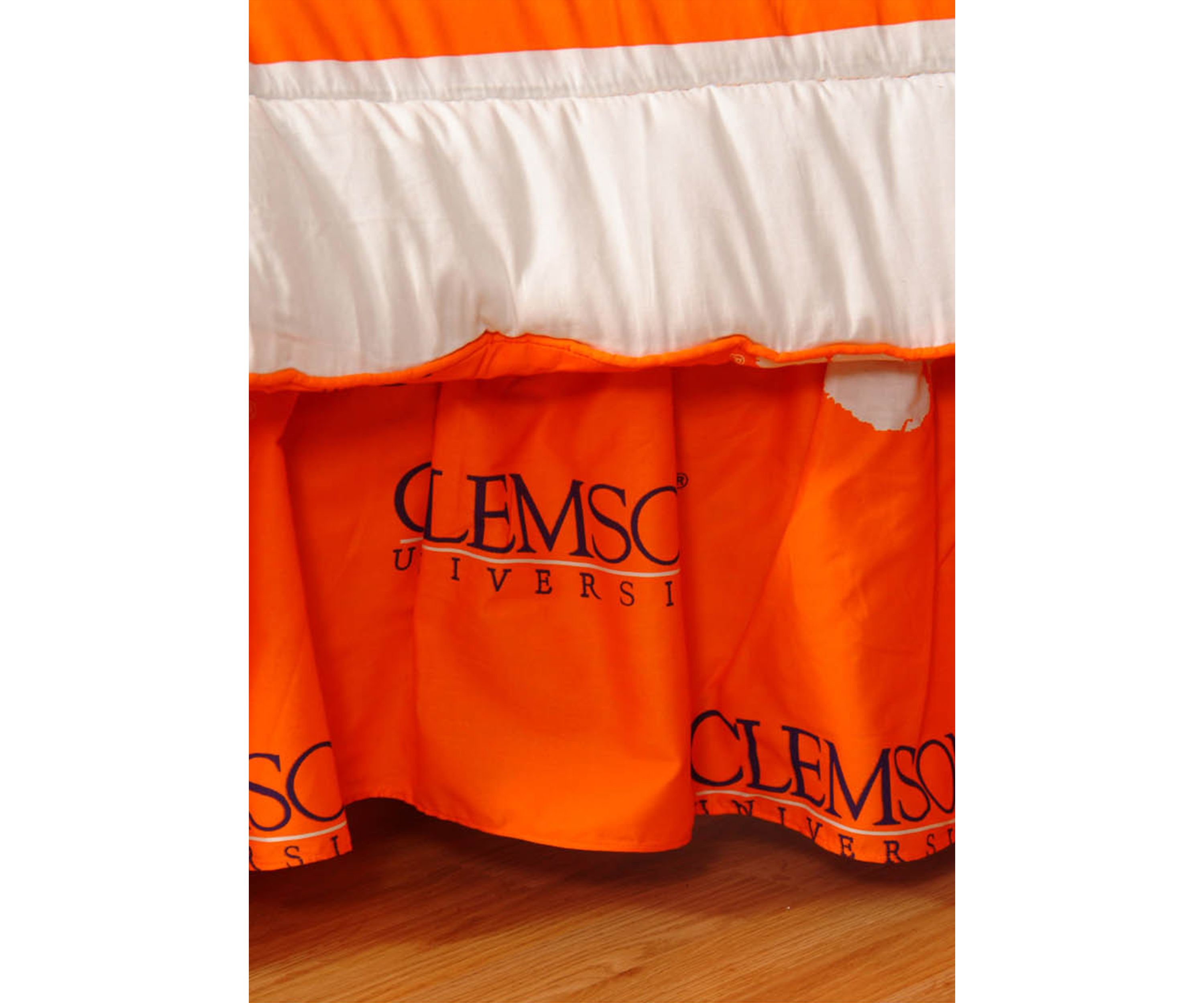 NCAA Clemson Tigers Printed Dust Ruffle