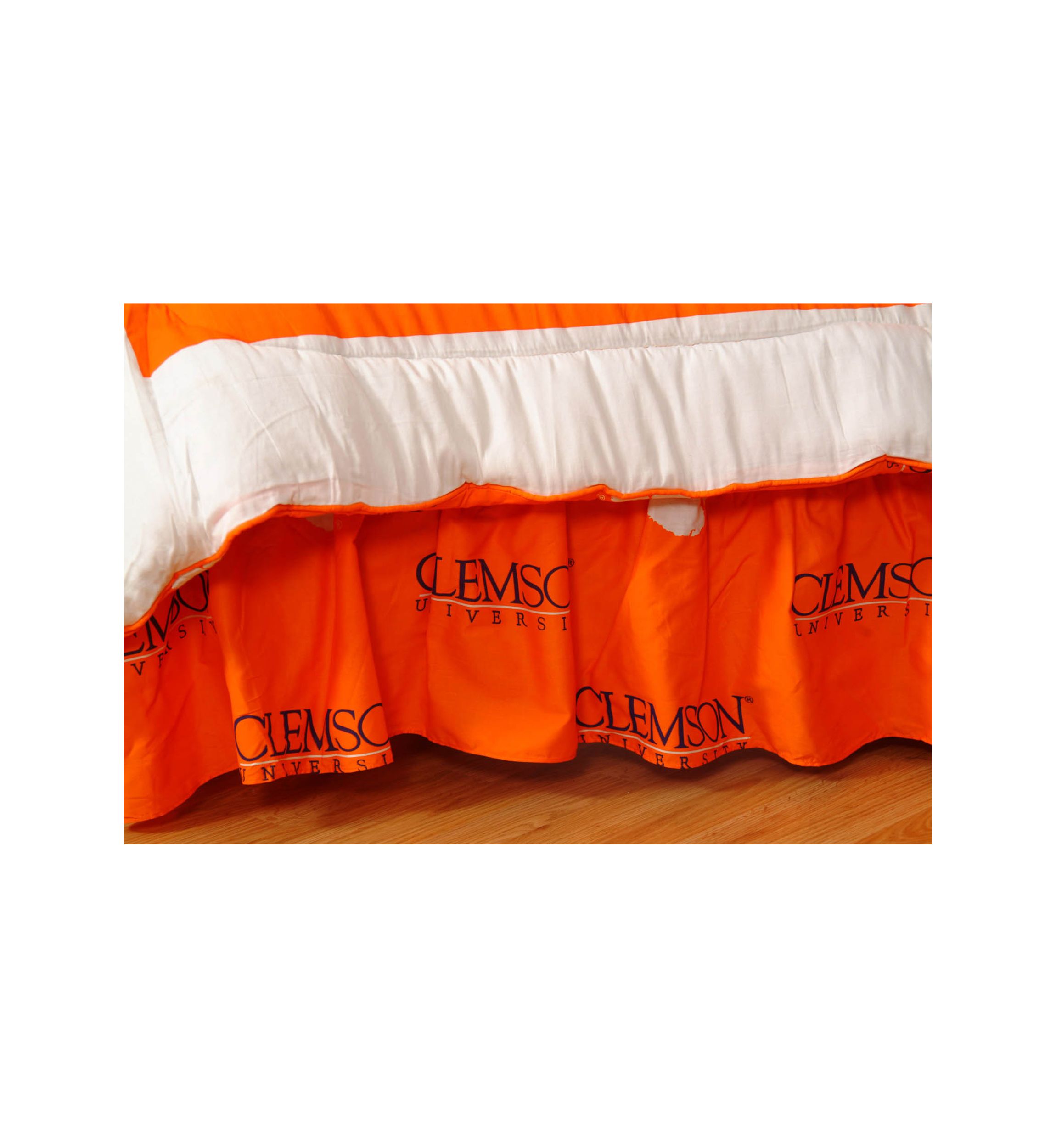 NCAA Clemson Tigers Printed Dust Ruffle