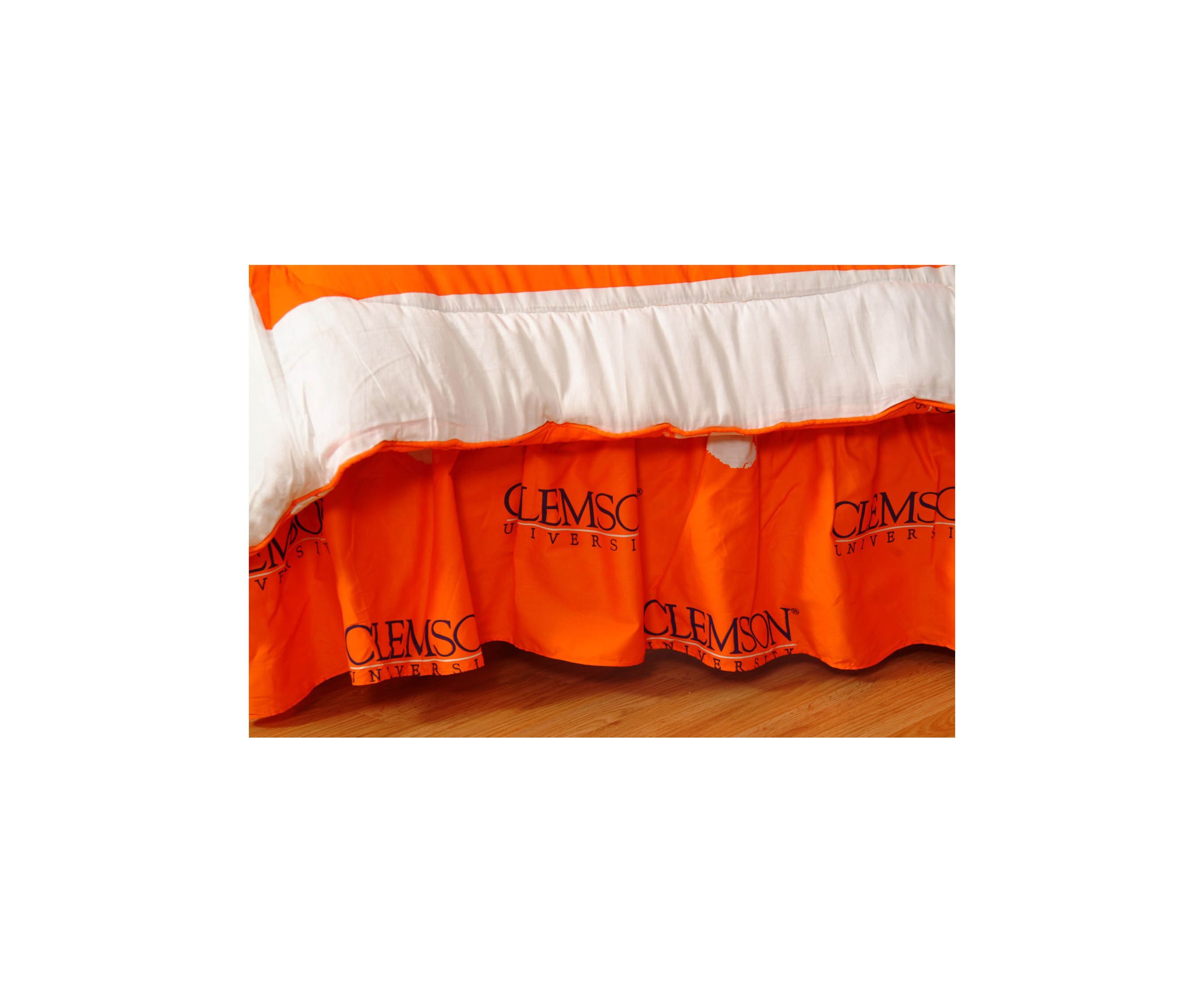 NCAA Clemson Tigers Printed Dust Ruffle