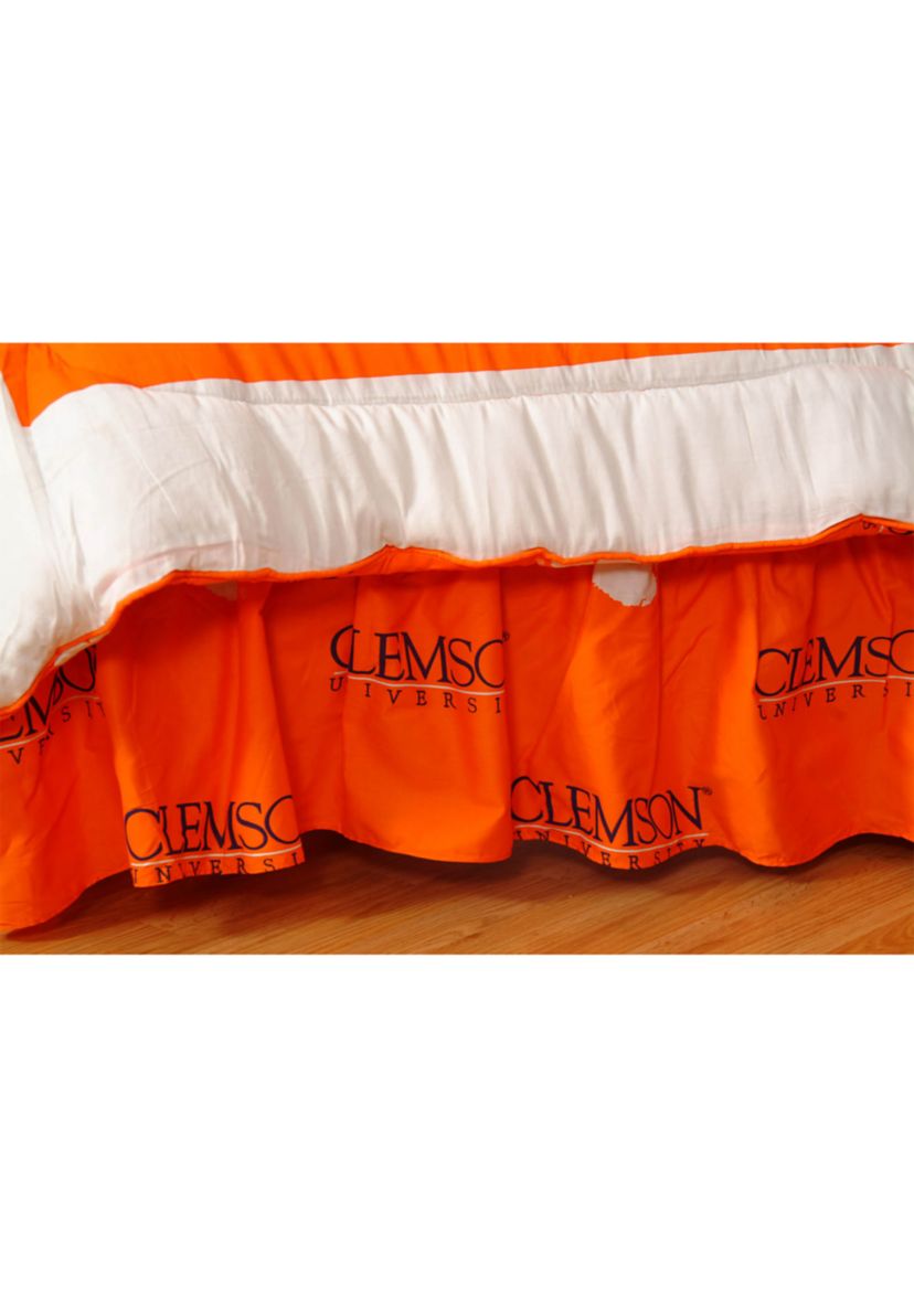 NCAA Clemson Tigers Printed Dust Ruffle