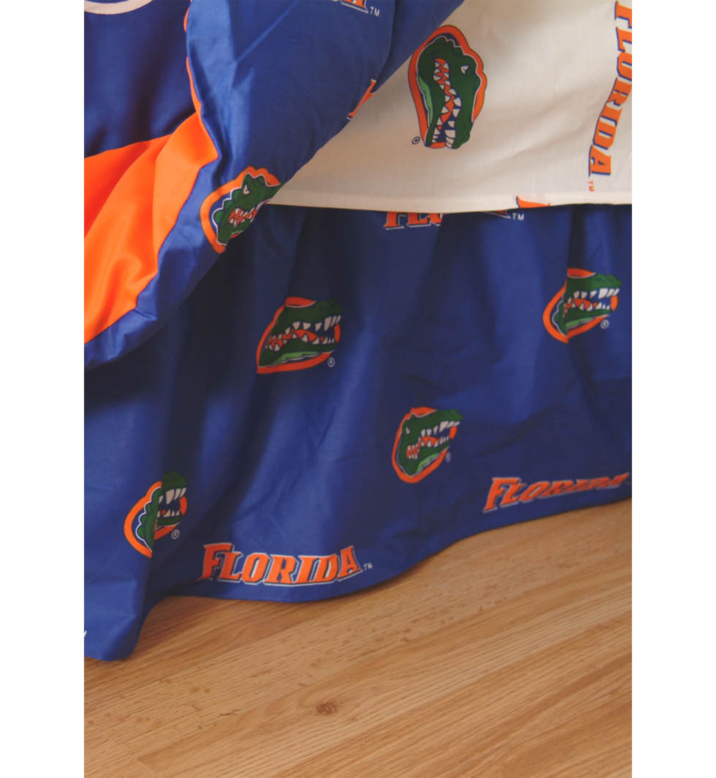 NCAA Florida Gators Printed Dust Ruffle