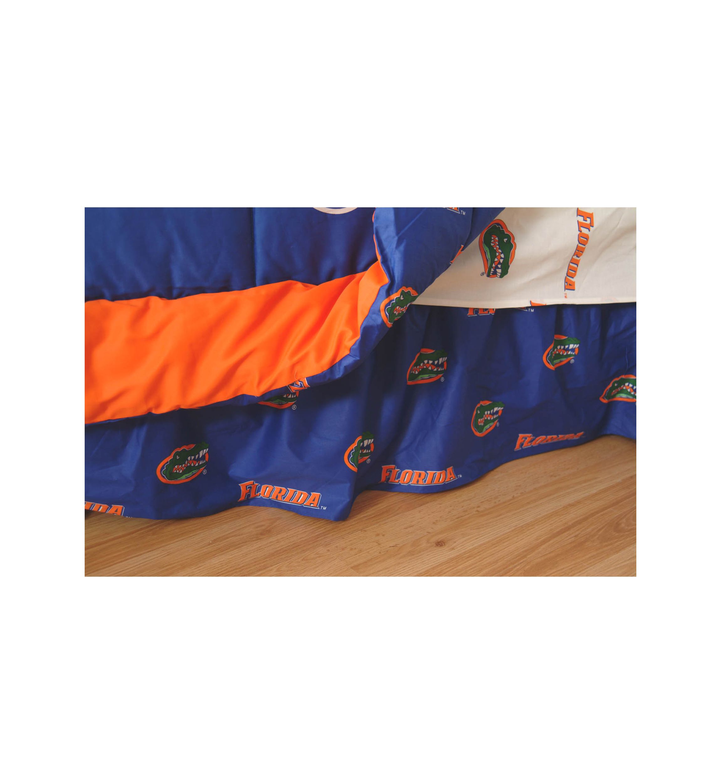 NCAA Florida Gators Printed Dust Ruffle