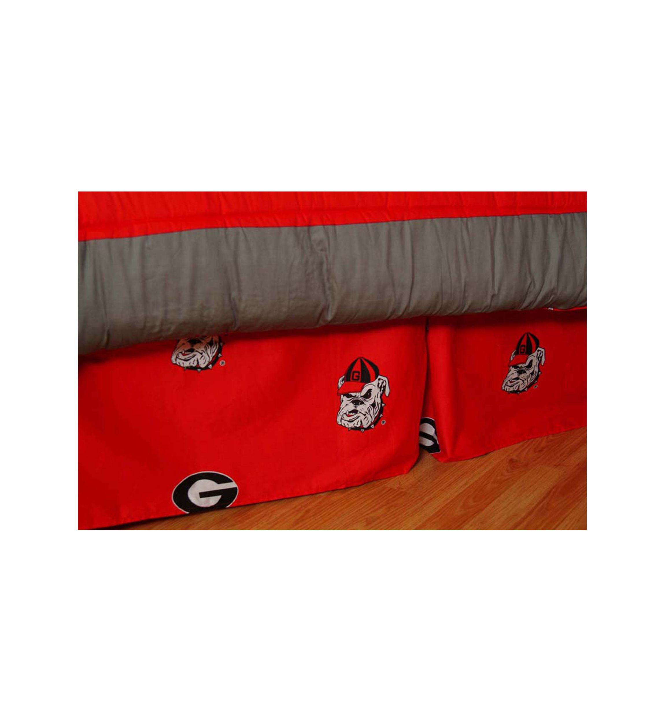 NCAA Georgia Bulldogs Printed Dust Ruffle