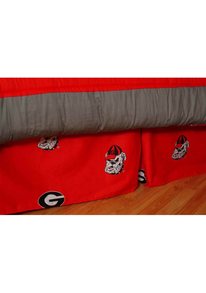 NCAA Georgia Bulldogs Printed Dust Ruffle