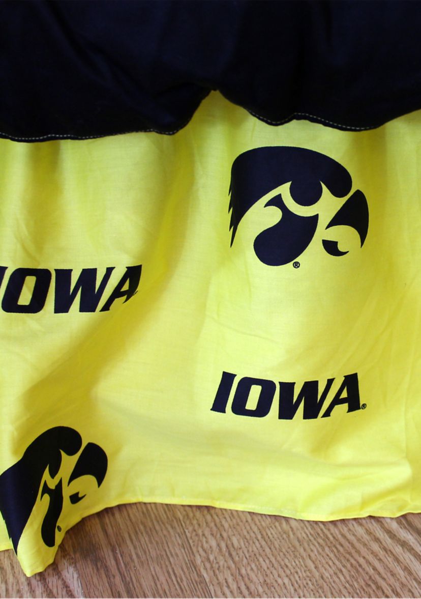 NCAA Iowa Hawkeyes Printed Dust Ruffle