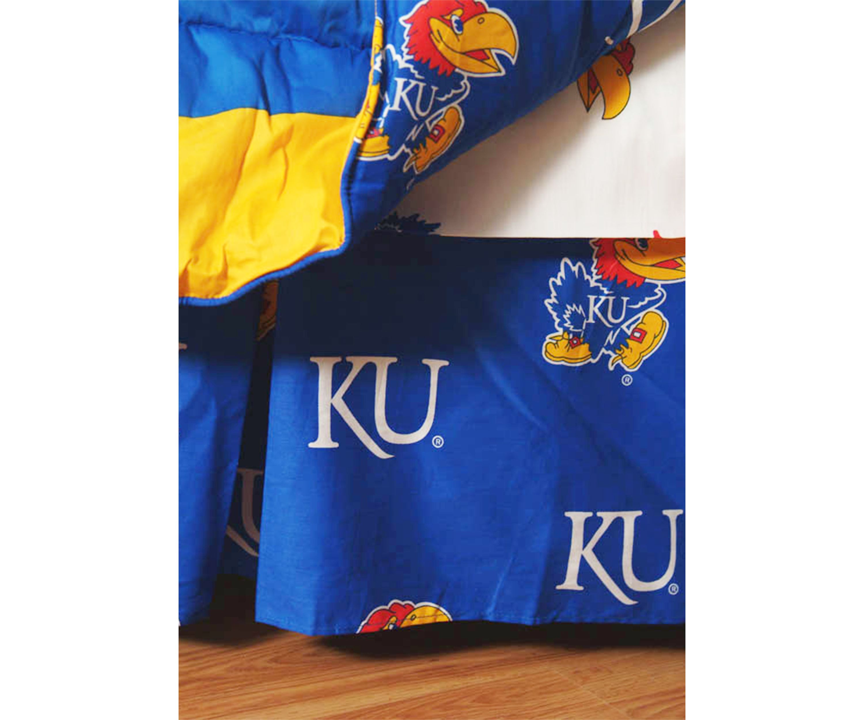 NCAA Kansas Jayhawks Printed Dust Ruffle