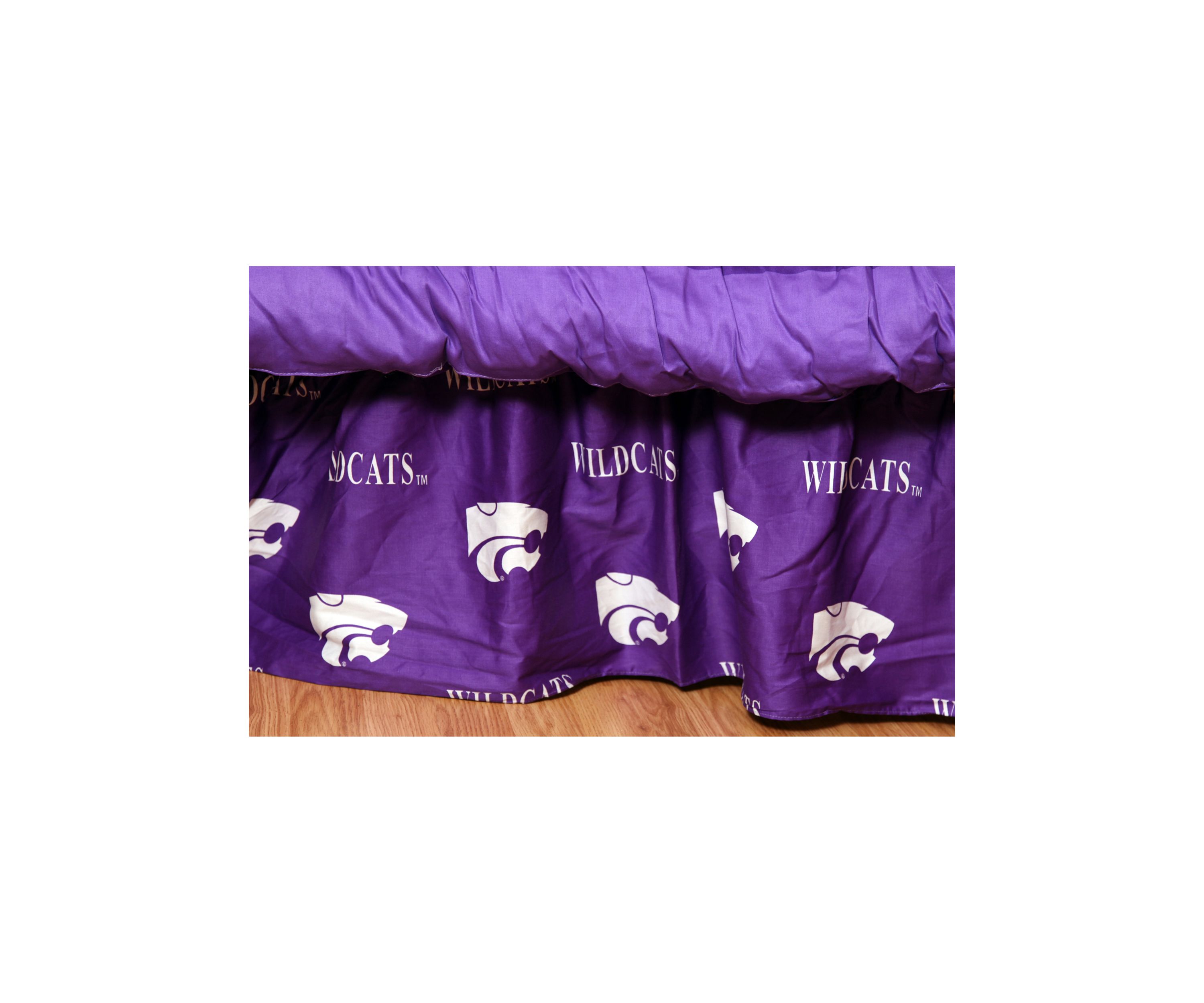 NCAA Kansas State Wildcats Printed Dust Ruffle