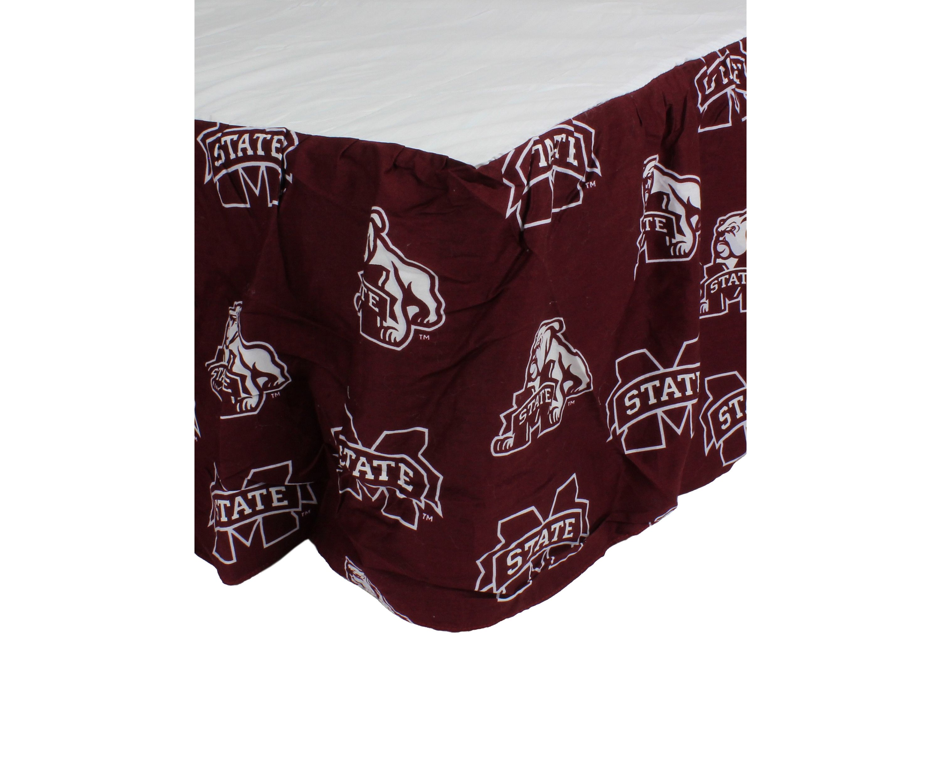 NCAA Mississippi State Bulldogs Printed Dust Ruffle